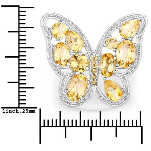 4.43 Carat Genuine Citrine .925 Sterling Silver Ring - Image 3