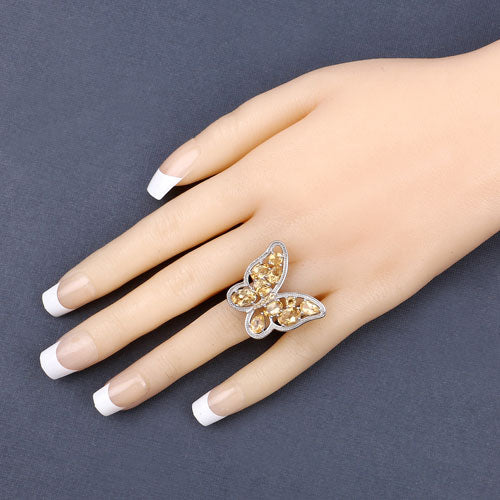 4.43 Carat Genuine Citrine .925 Sterling Silver Ring - Image 5