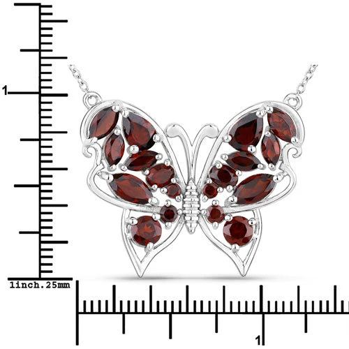 4.60 Carat Genuine Garnet .925 Sterling Silver Necklace - Image 3