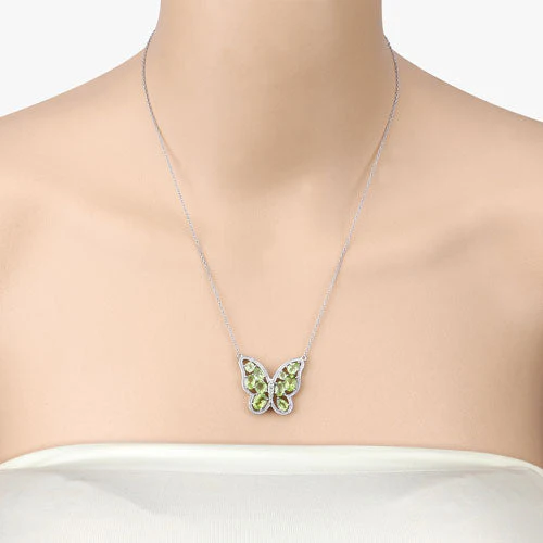 4.65 Carat Genuine Peridot .925 Sterling Silver Necklace - Image 10