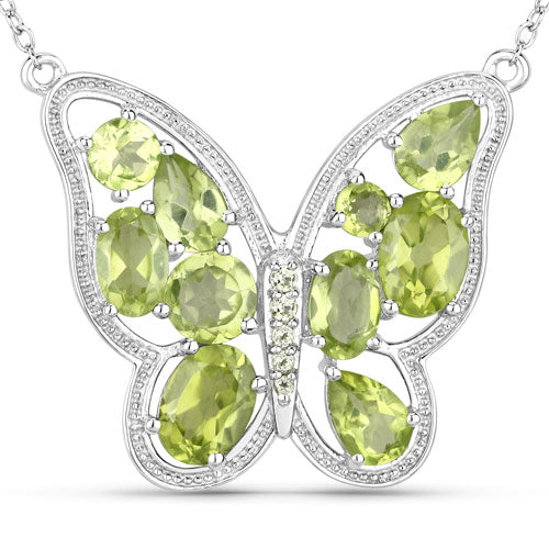 4.65 Carat Genuine Peridot .925 Sterling Silver Necklace - Image 5