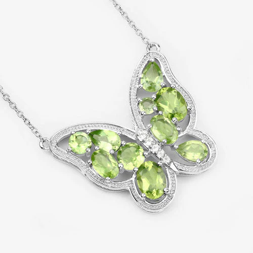 4.65 Carat Genuine Peridot .925 Sterling Silver Necklace - Image 8
