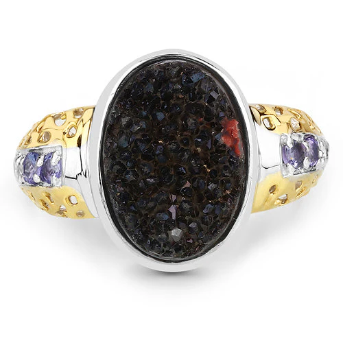 4.74 Carat Genuine Multi Stones .925 Sterling Silver Ring - Image 6