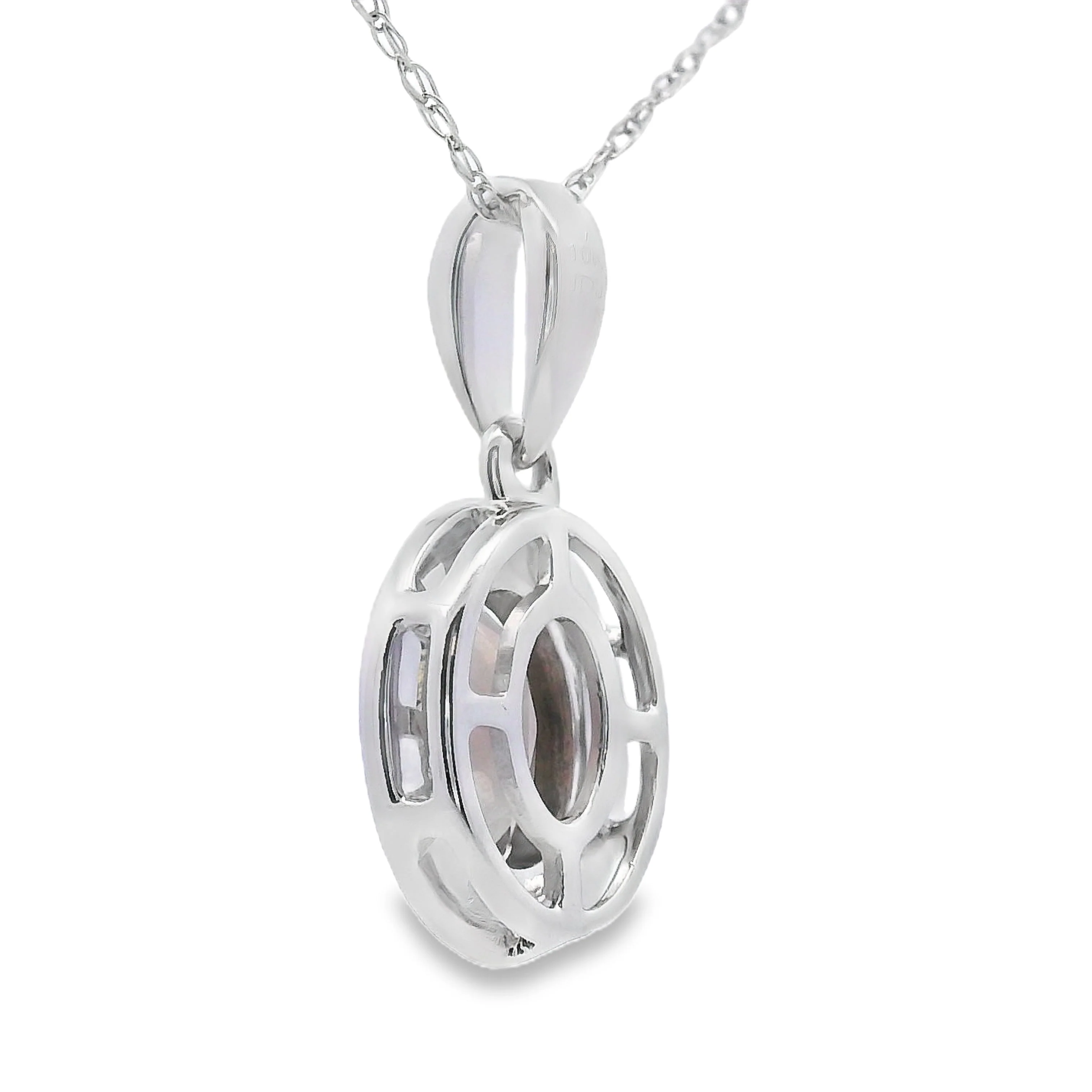 .42ct Quartz Diamond Fashion Pendants 10KT White Gold - Image 2