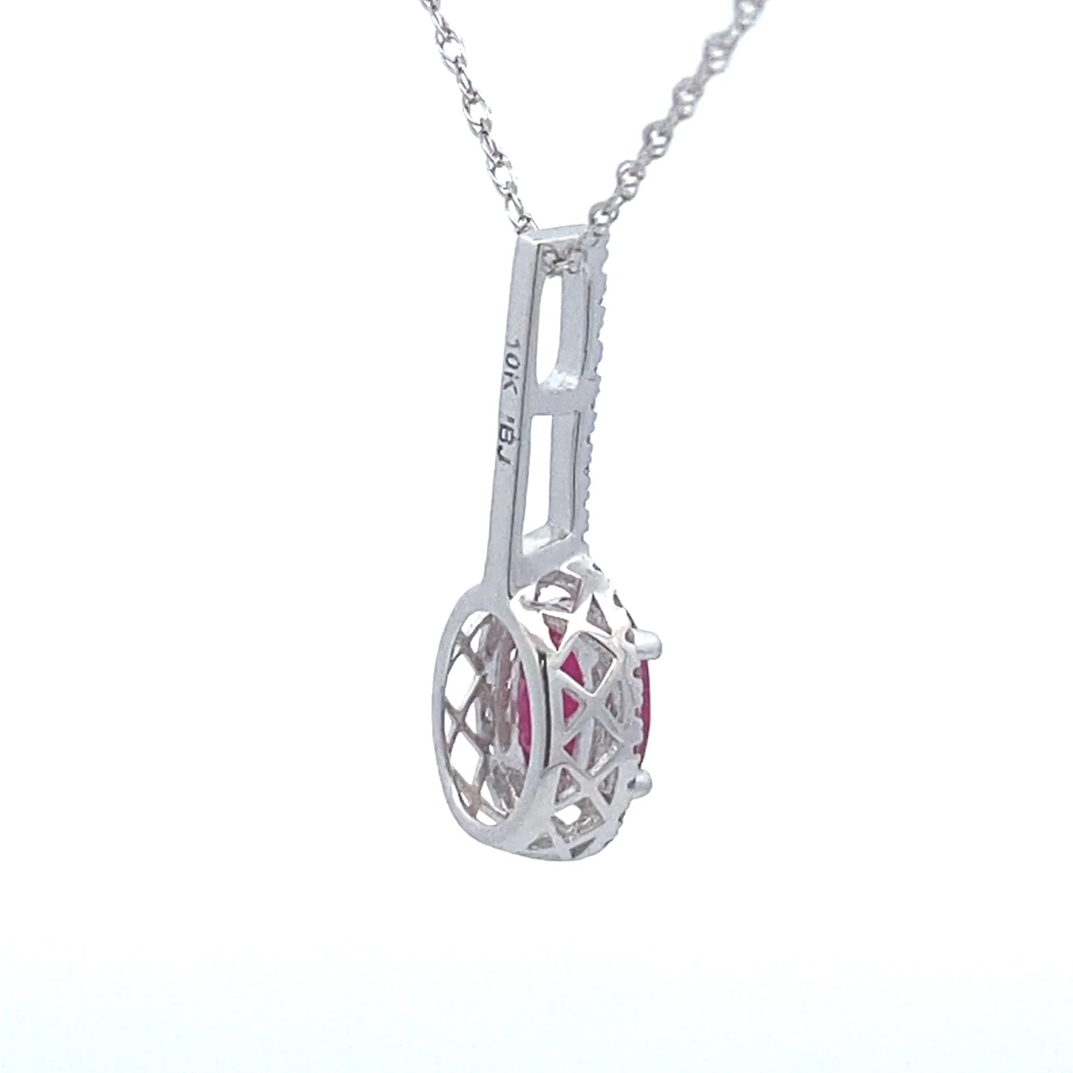 .45ct Ruby Diamond Fashion Pendants 10KT White Gold - Image 5