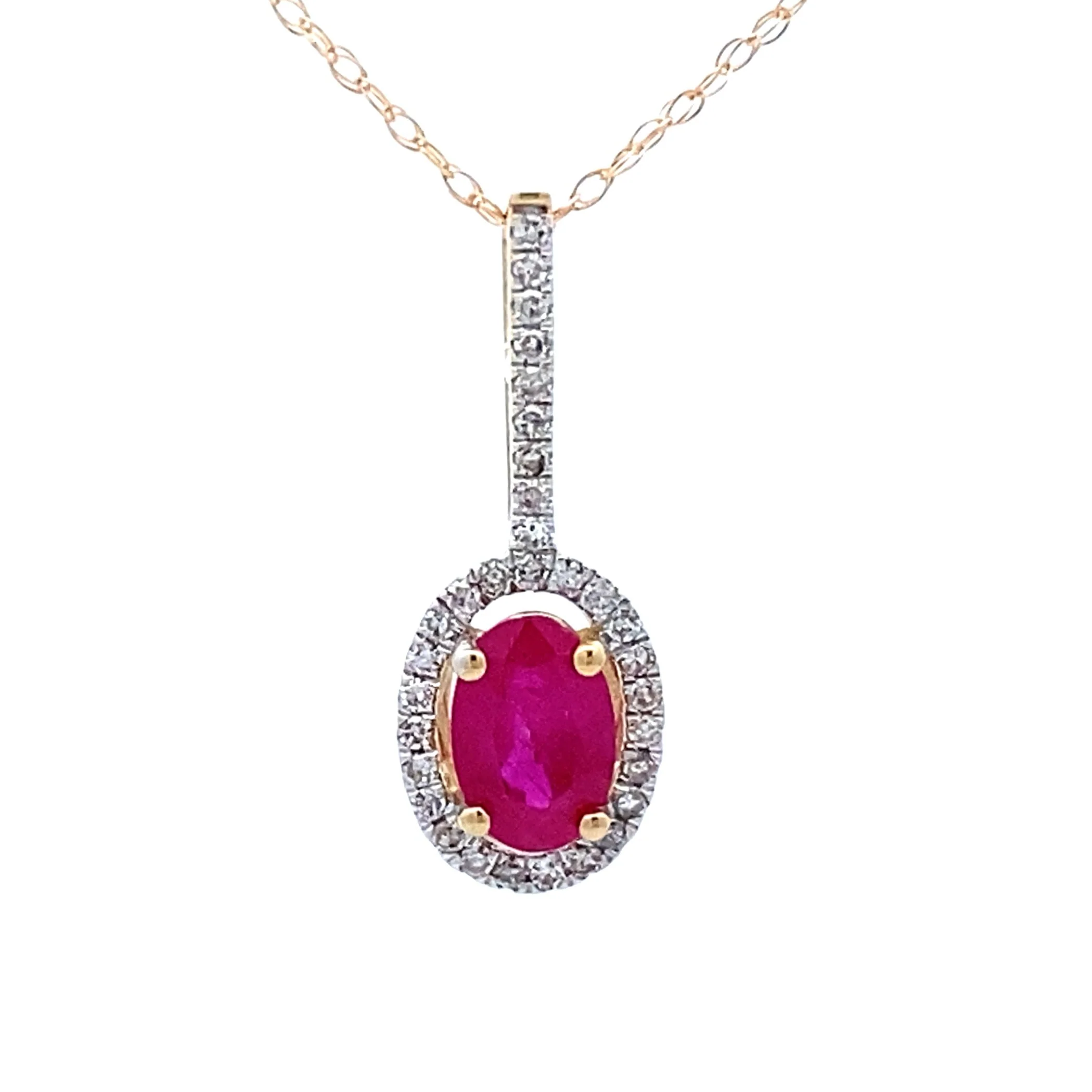 .45ct Ruby Diamond Fashion Pendants 10KT Yellow Gold - Image 3
