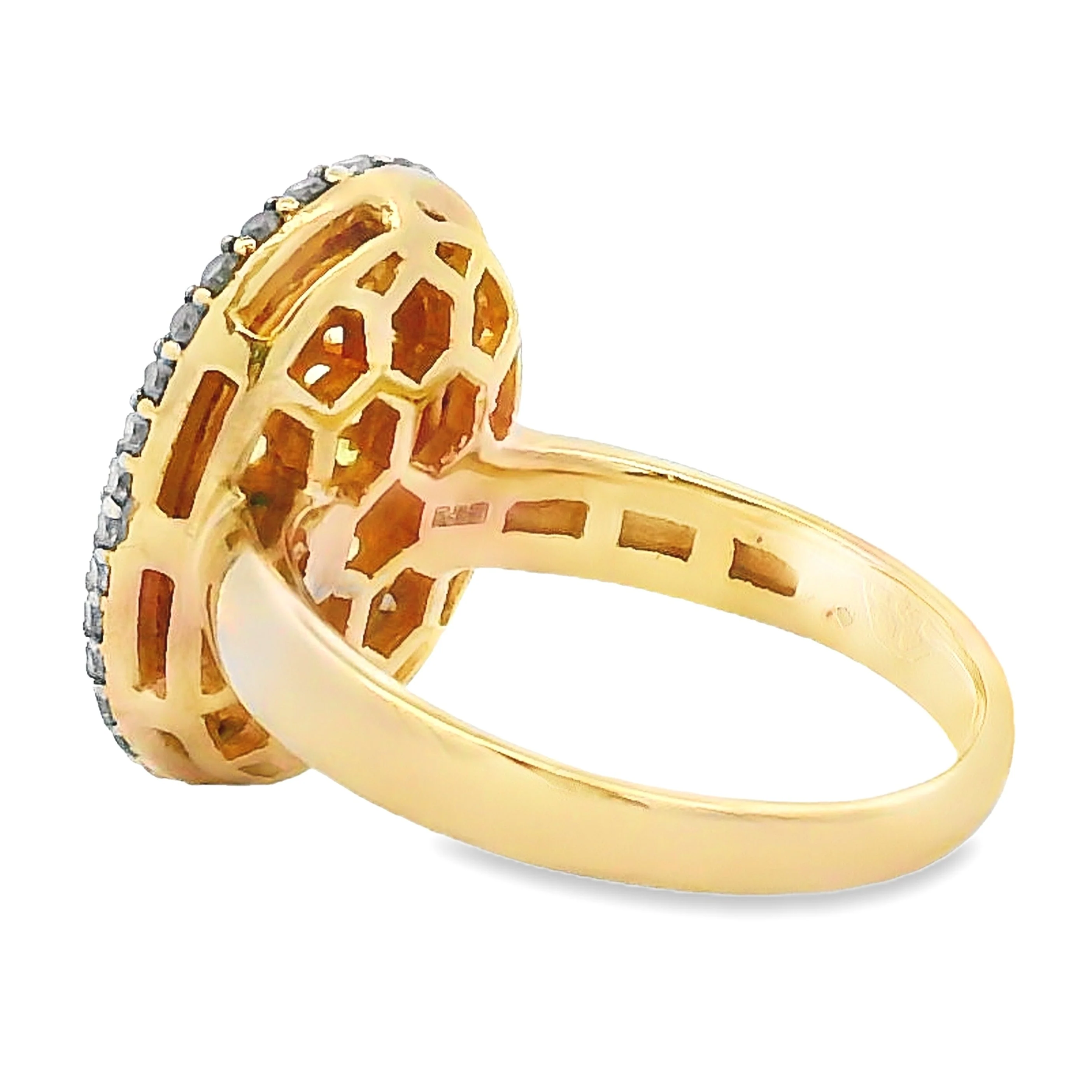 .45ct Yellow Sapphire Diamond Ring 14KT Yellow Gold - Image 2