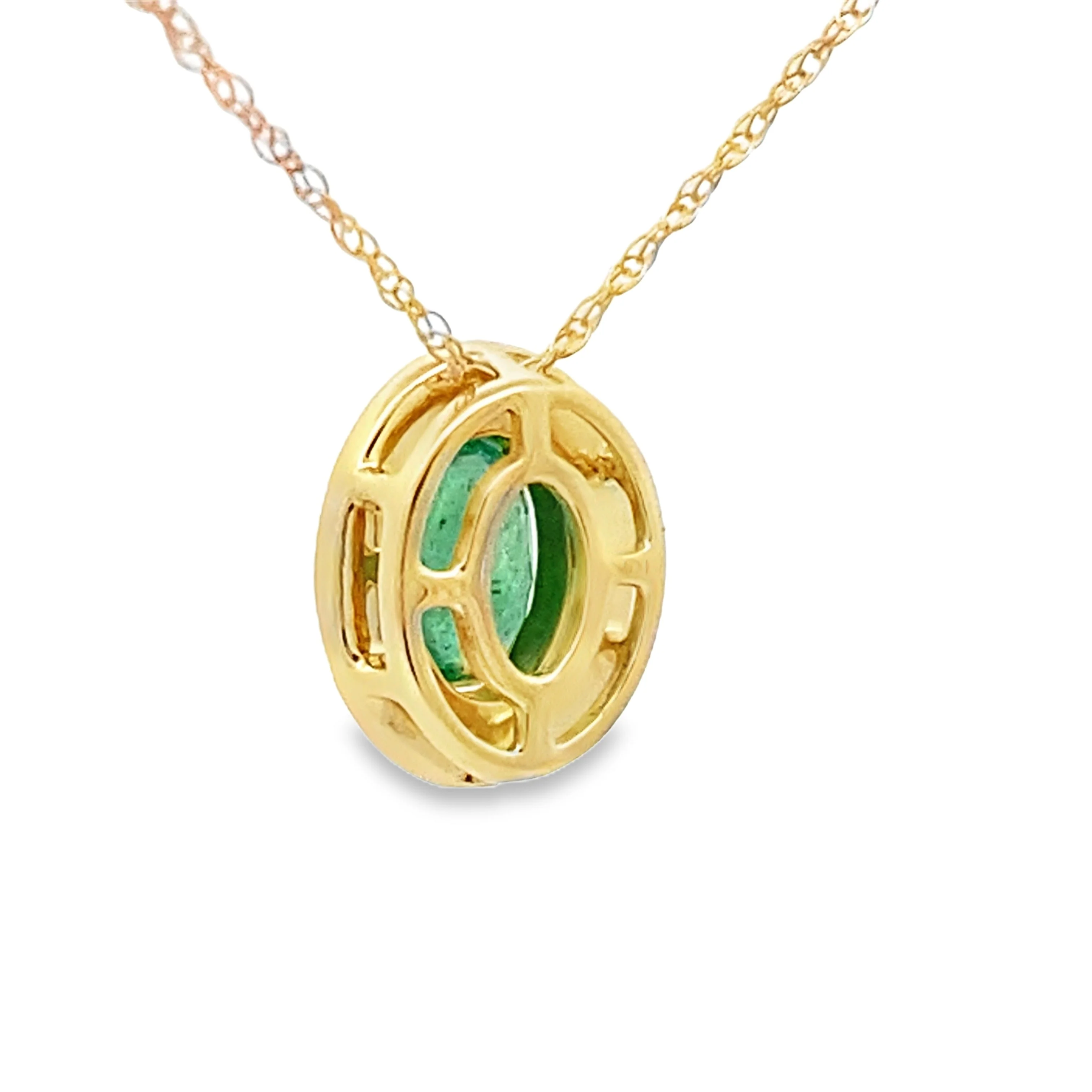 .46ct Emerald Diamond Fashion Pendants 10KT Yellow Gold - Image 2