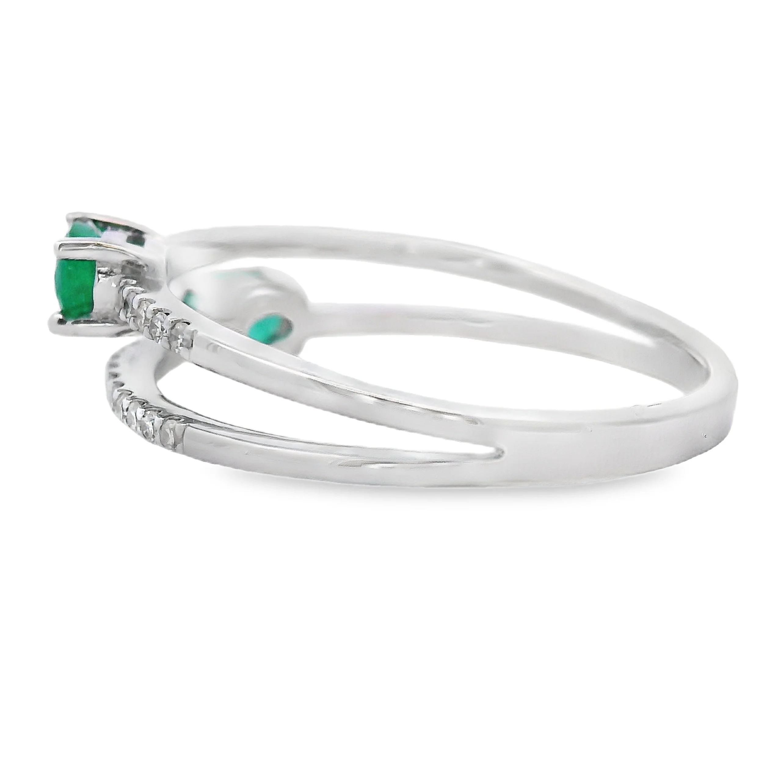 .47ct Emerald Diamond Ring 14KT White Gold - Image 2