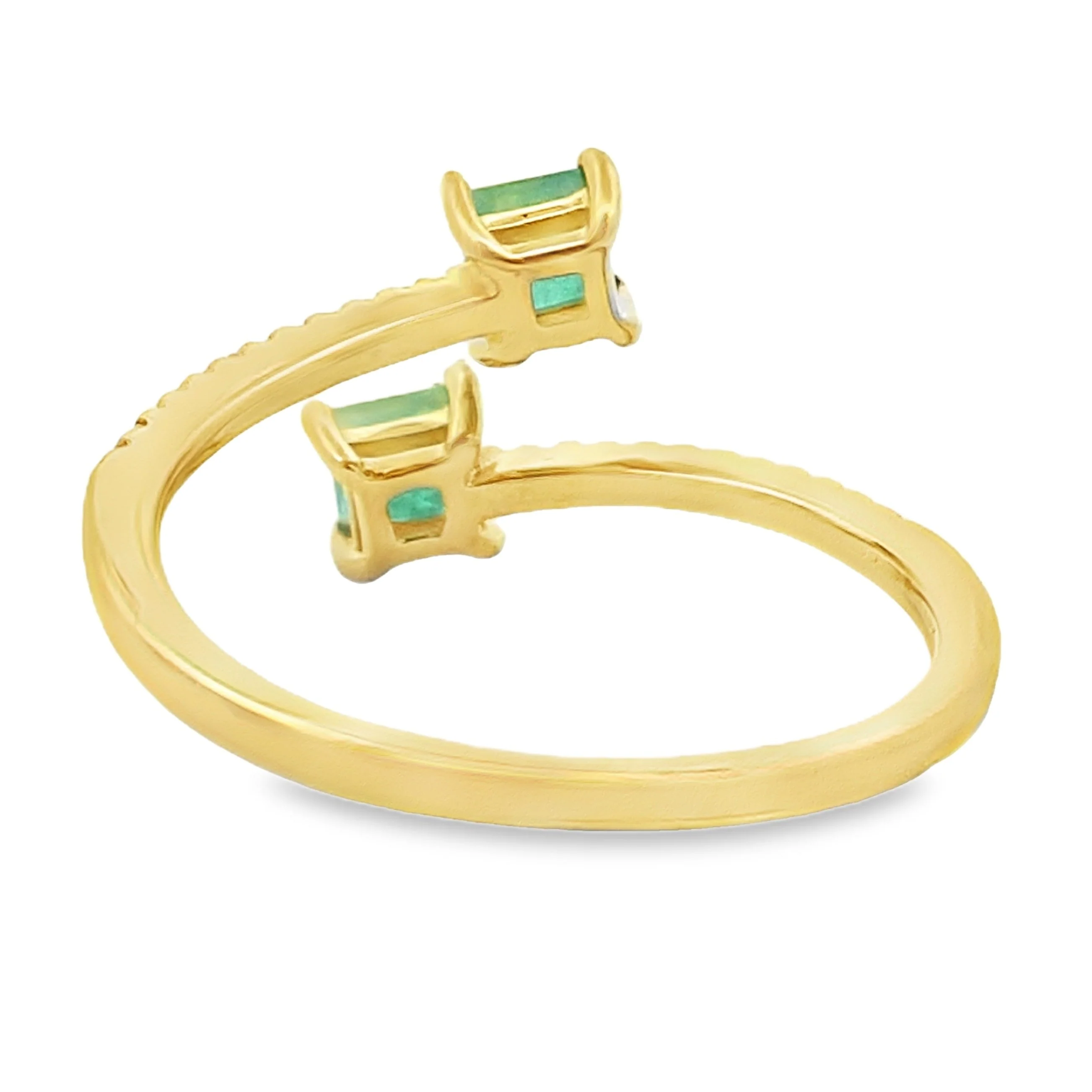 .47ct Emerald Diamond Ring 14KT Yellow Gold - Image 3