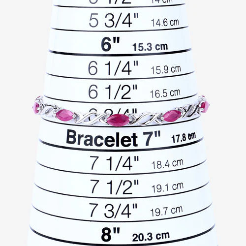 5.00 Carat Genuine Ruby 10K White Gold Bracelet - Image 9