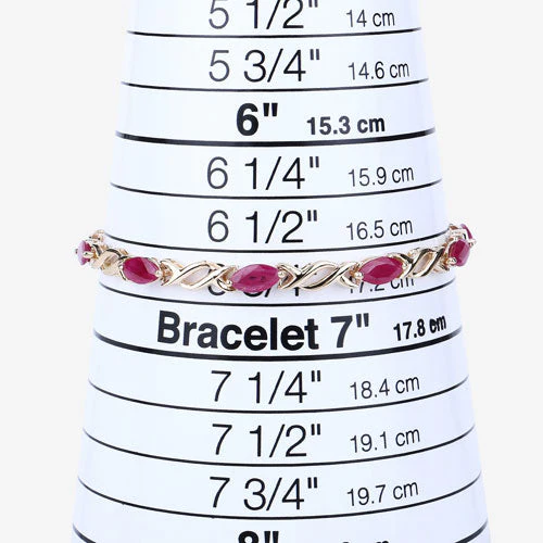 5.00 Carat Genuine Ruby 10K Yellow Gold Bracelet - Image 9