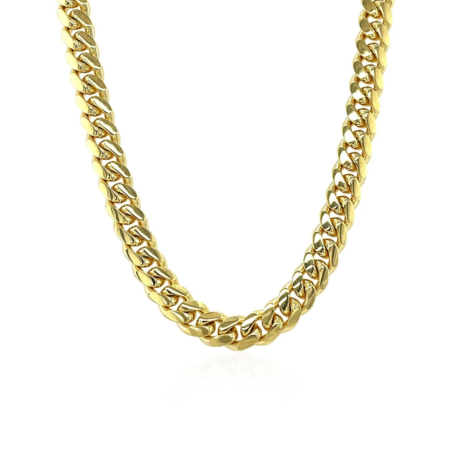 5.0mm 14k Yellow Gold Classic Miami Cuban Solid Chain - Image 2