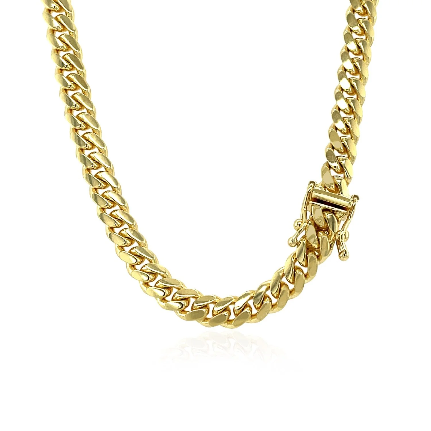 5.0mm 14k Yellow Gold Classic Miami Cuban Solid Chain - Image 8