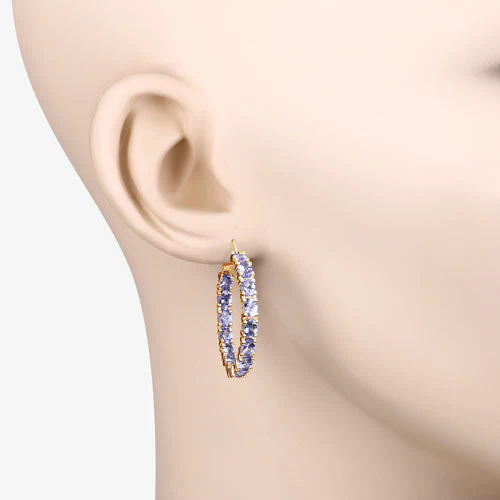 5.10 Carat Genuine Tanzanite .925 Sterling Silver Earrings - Image 10
