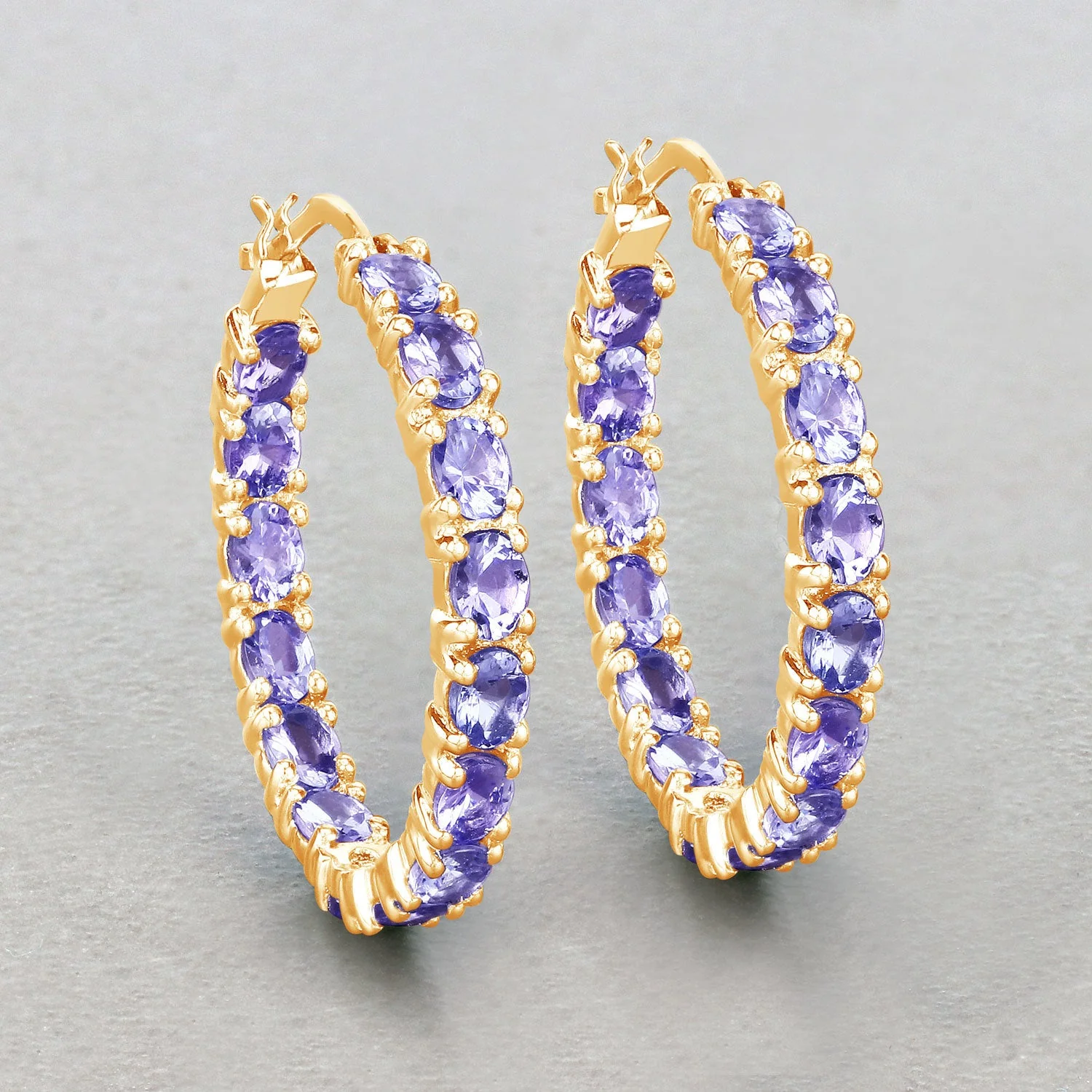 5.10 Carat Genuine Tanzanite .925 Sterling Silver Earrings - Image 2
