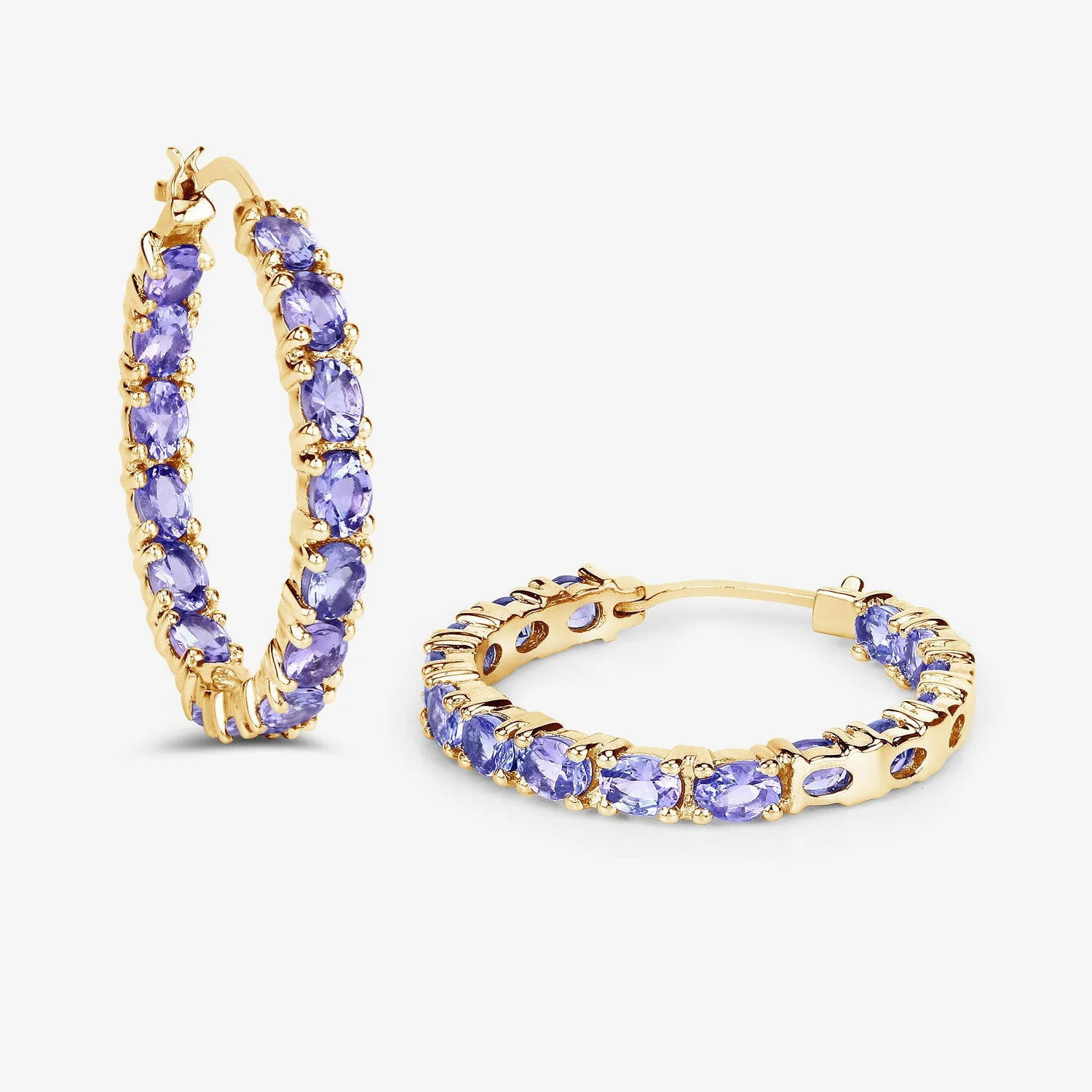 5.10 Carat Genuine Tanzanite .925 Sterling Silver Earrings - Image 3