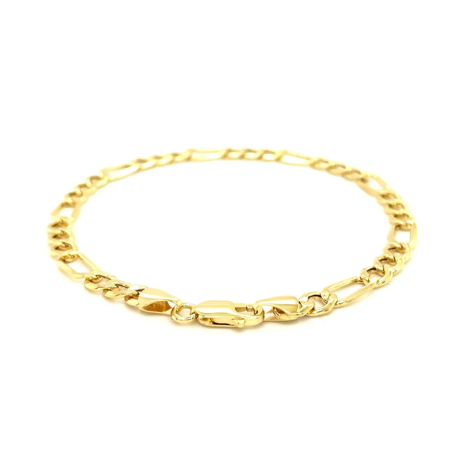 5.4mm 14k Yellow Gold Lite Figaro Bracelet - Image 5