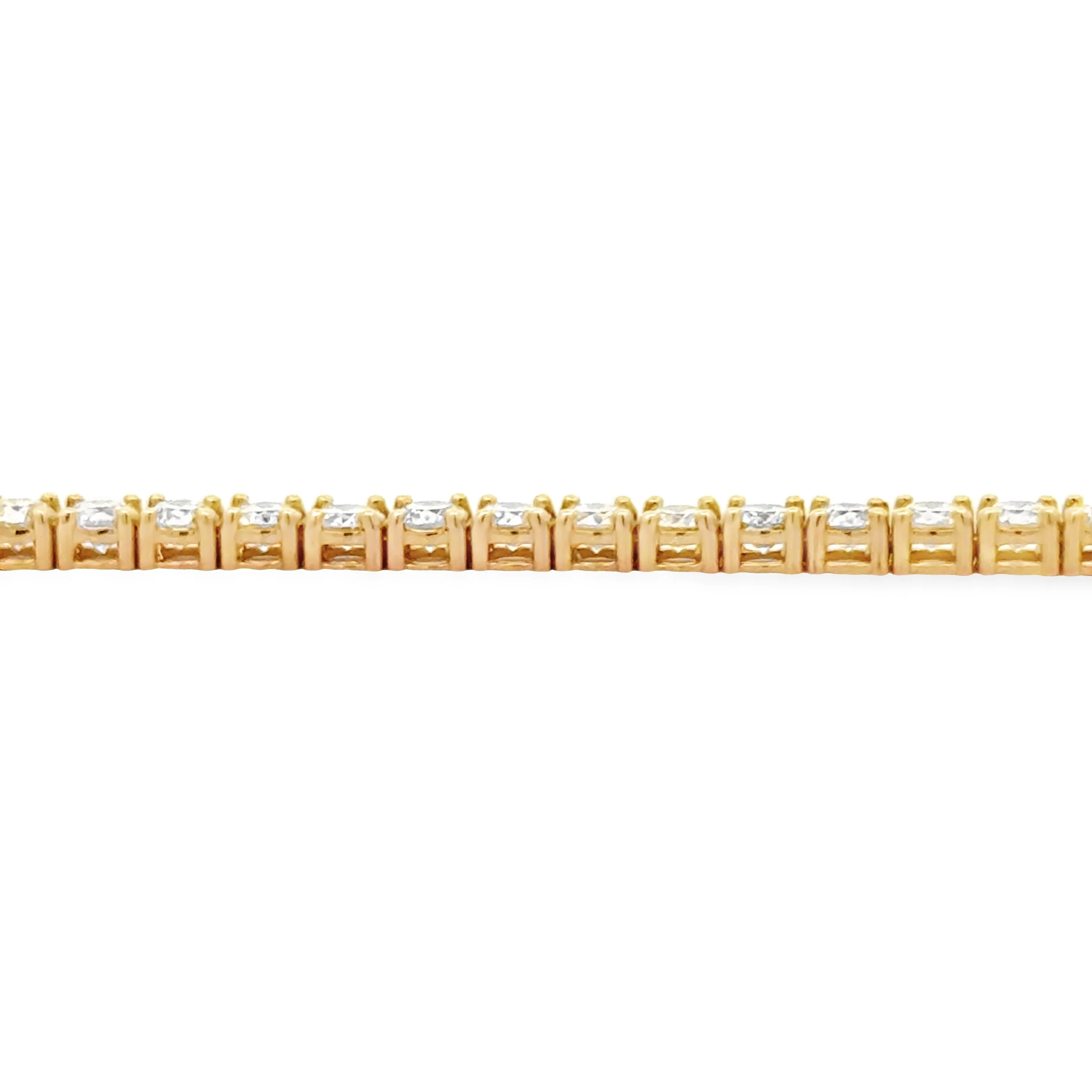 5.50ct Diamond Tennis Bracelet 18KT Yellow Gold - Image 3