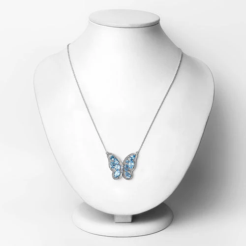 5.54 Carat Genuine Swiss Blue Topaz .925 Sterling Silver Necklace - Image 6
