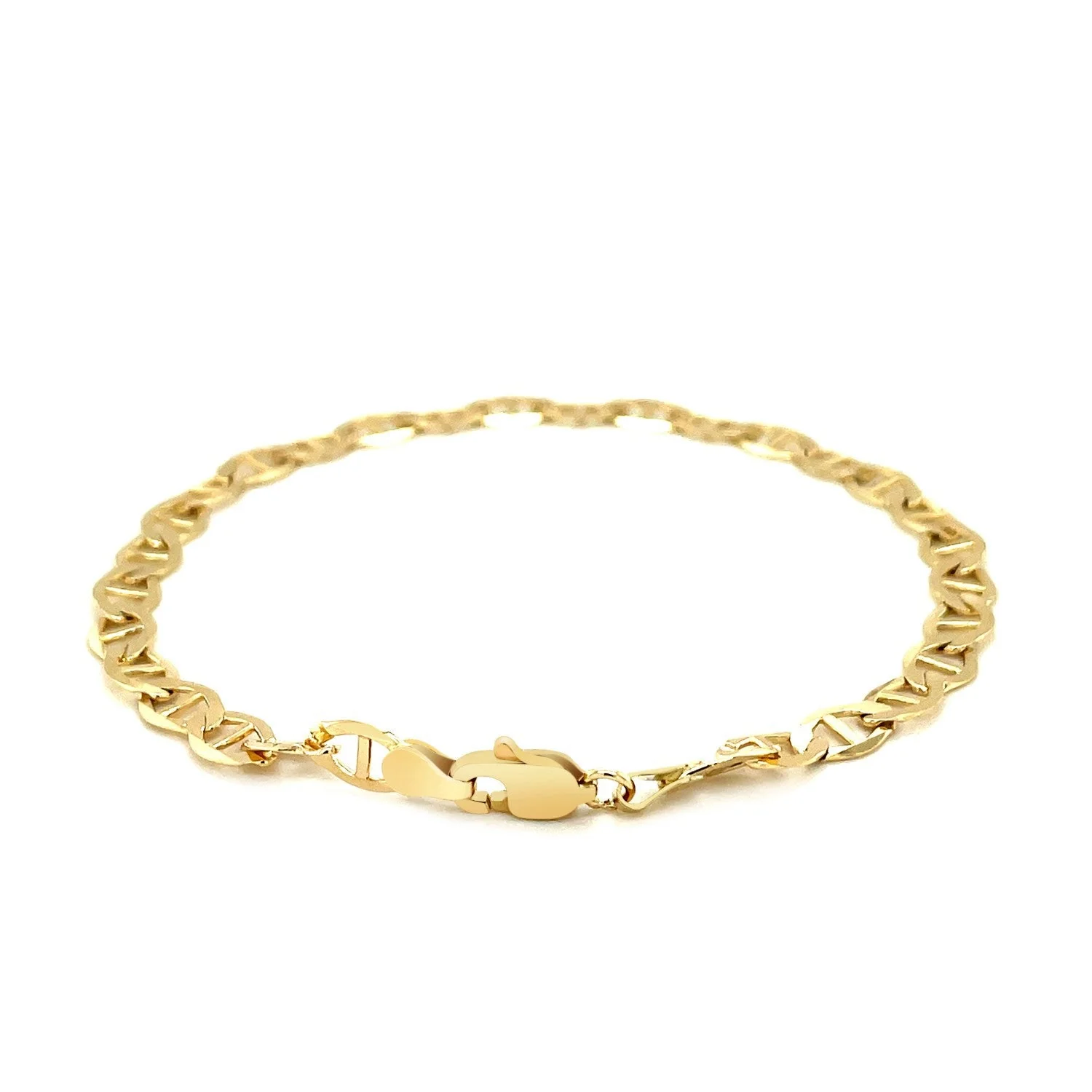 5.5mm 10k Yellow Gold Mariner Link Bracelet - Image 3