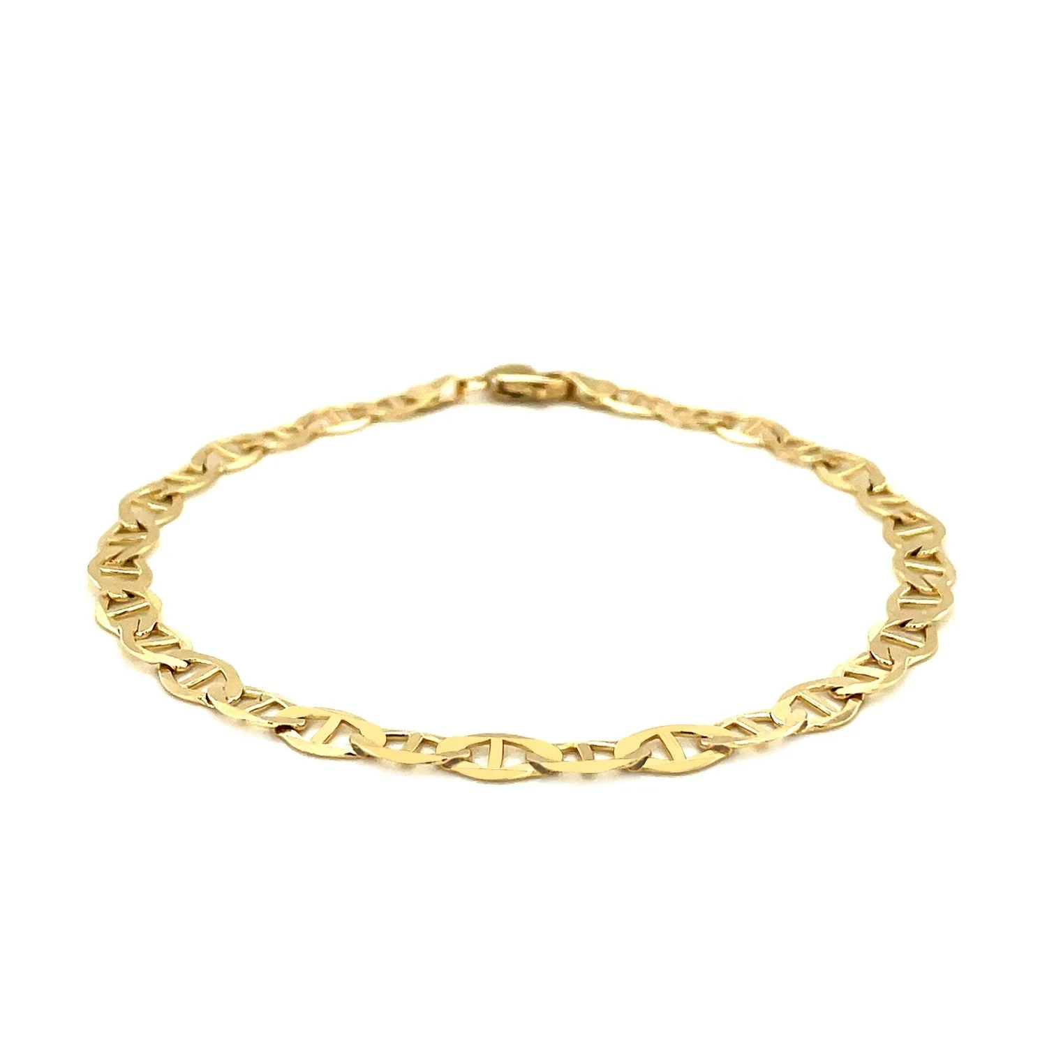 5.5mm 10k Yellow Gold Mariner Link Bracelet - Image 5