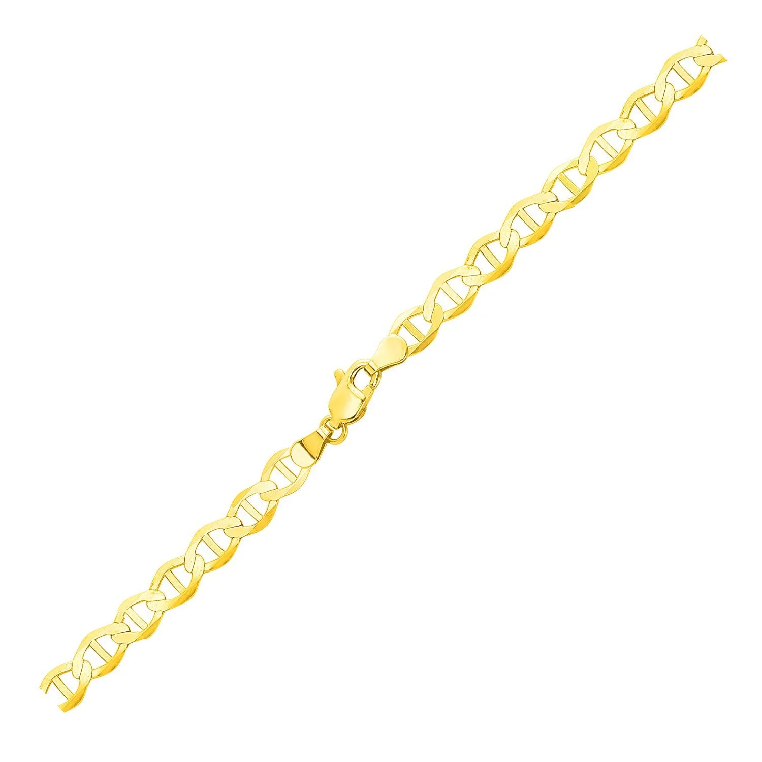 5.5mm 10k Yellow Gold Mariner Link Chain - Image 4