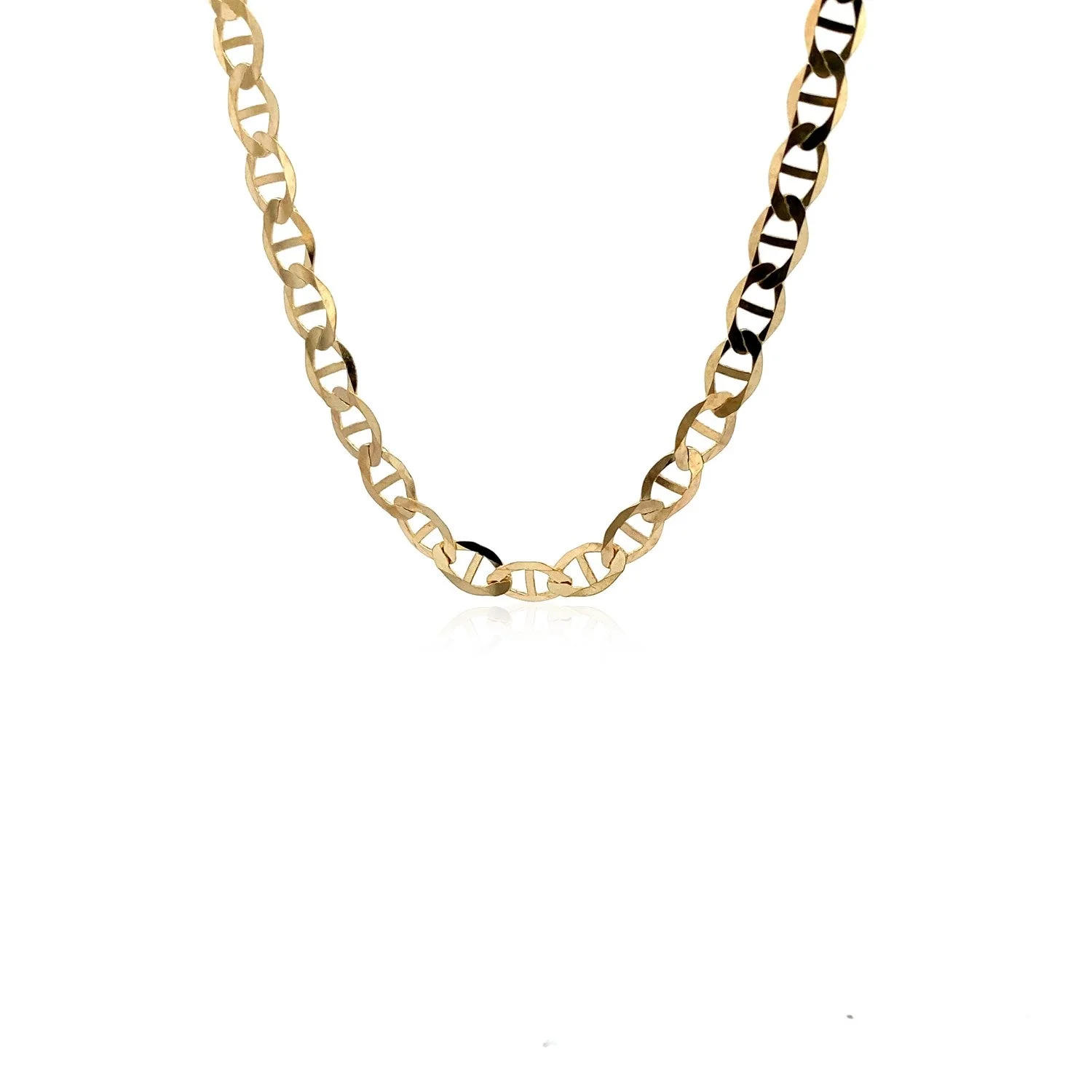 5.5mm 10k Yellow Gold Mariner Link Chain - Image 8