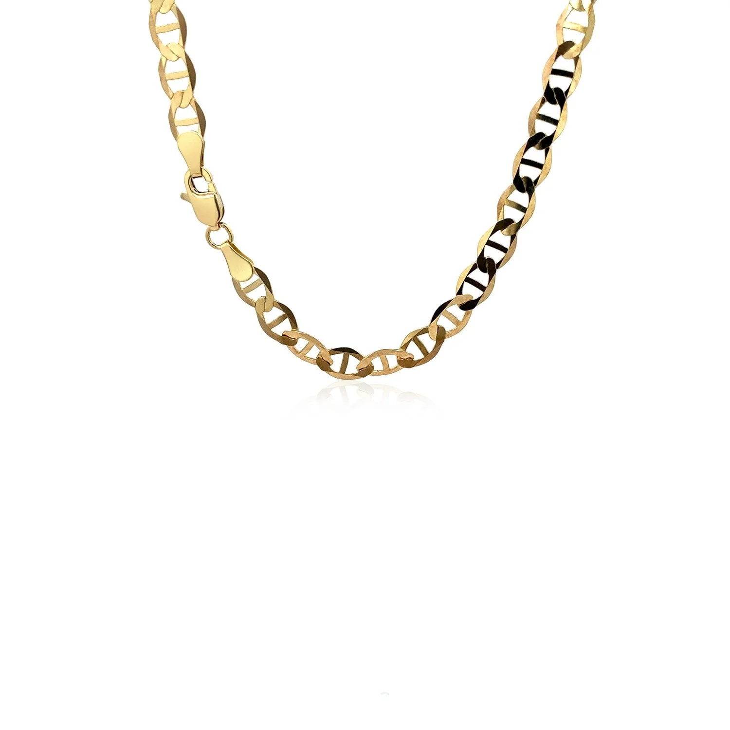 5.5mm 10k Yellow Gold Mariner Link Chain - Image 9