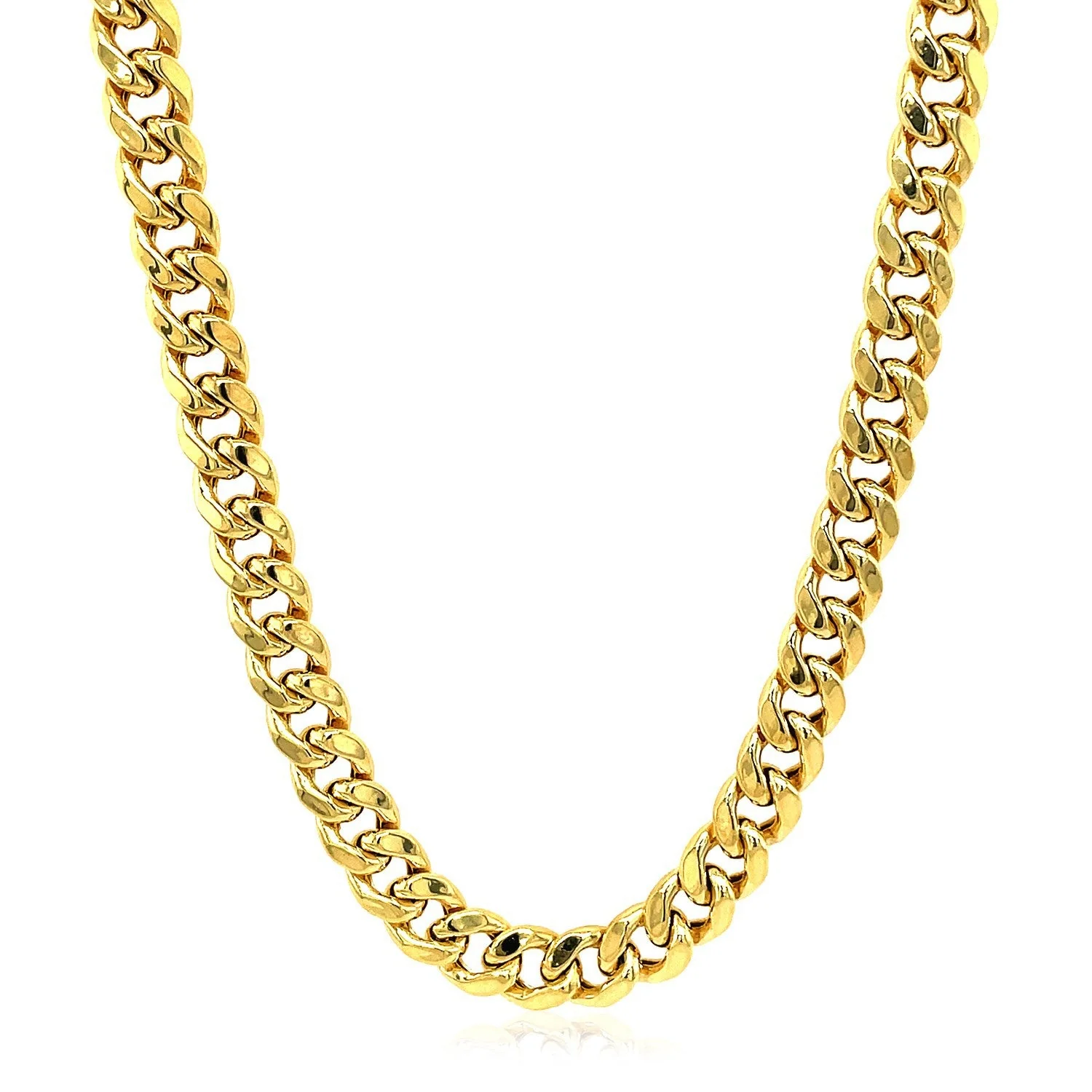 5.5mm 14k Yellow Gold Miami Cuban Semi Solid Chain - Image 2