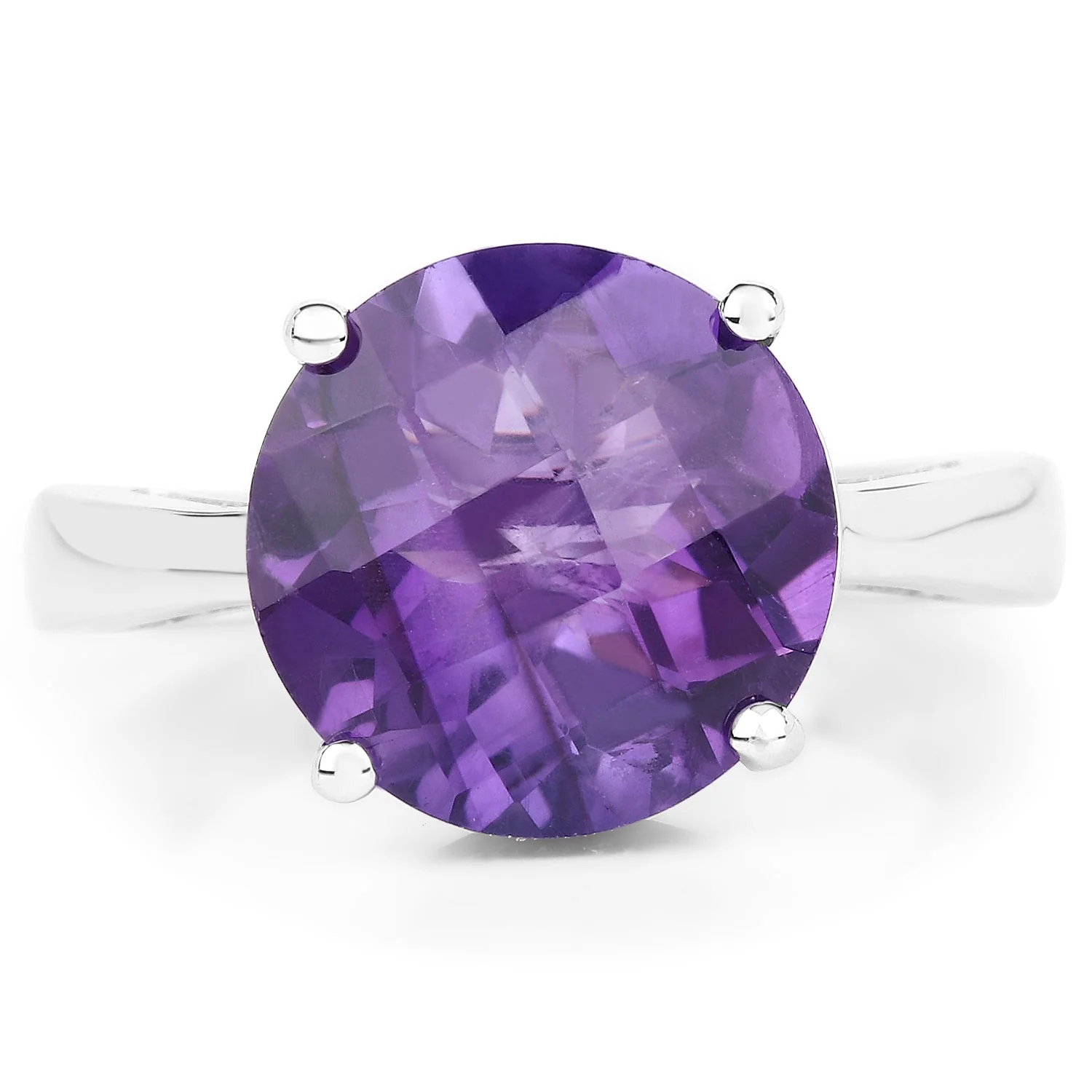 5.60 Carat Genuine Amethyst .925 Sterling Silver Ring - Image 3