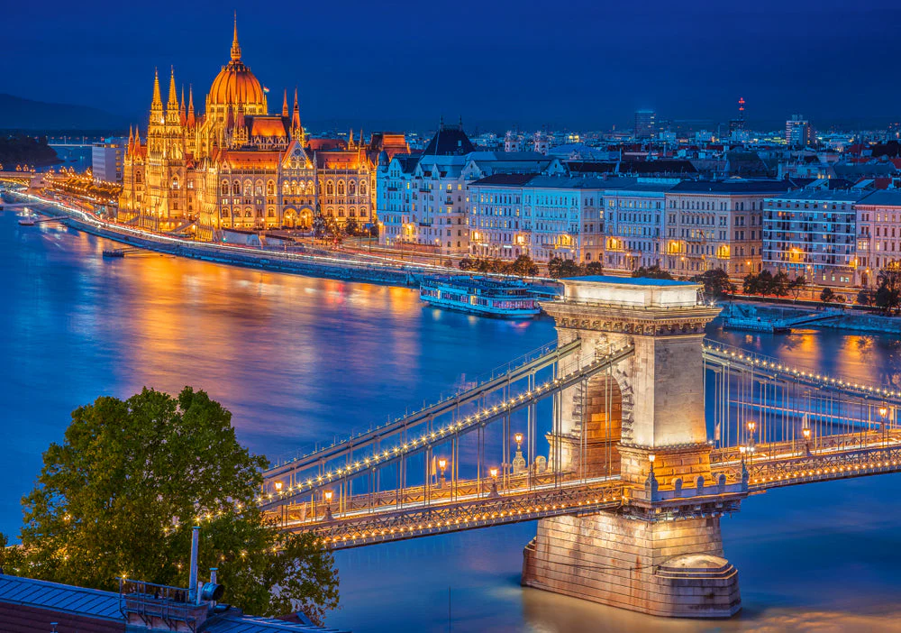 500 Piece Jigsaw Puzzle, Budapest by Night, Hungary, Riverside, City at night, Adult Puzzle, Castorland B-53940 - Image 2