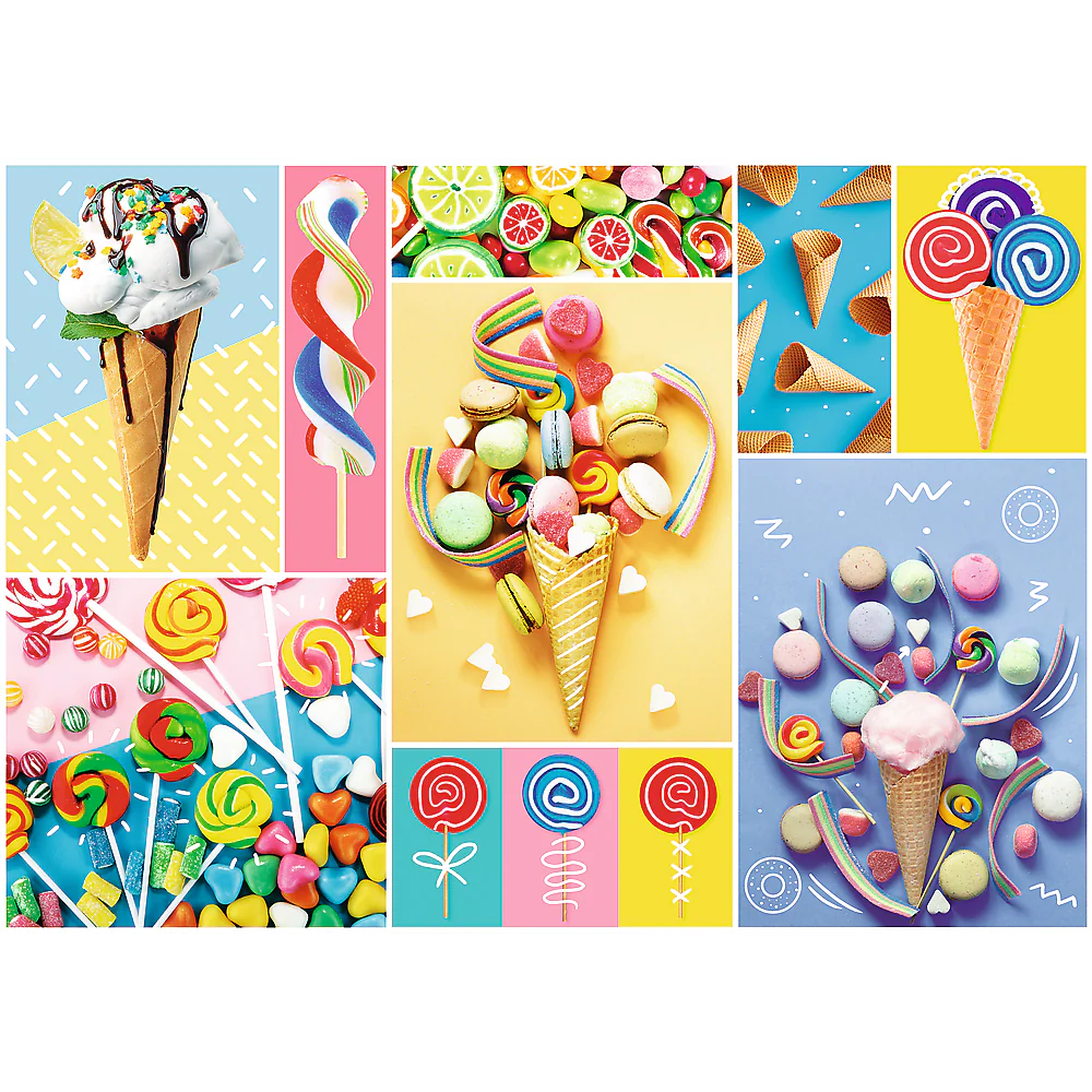 500 Piece Jigsaw Puzzle, Favorite Sweets, Candy and Ice Cream Puzzle, Adult Puzzles, Trefl 37335 - Image 2