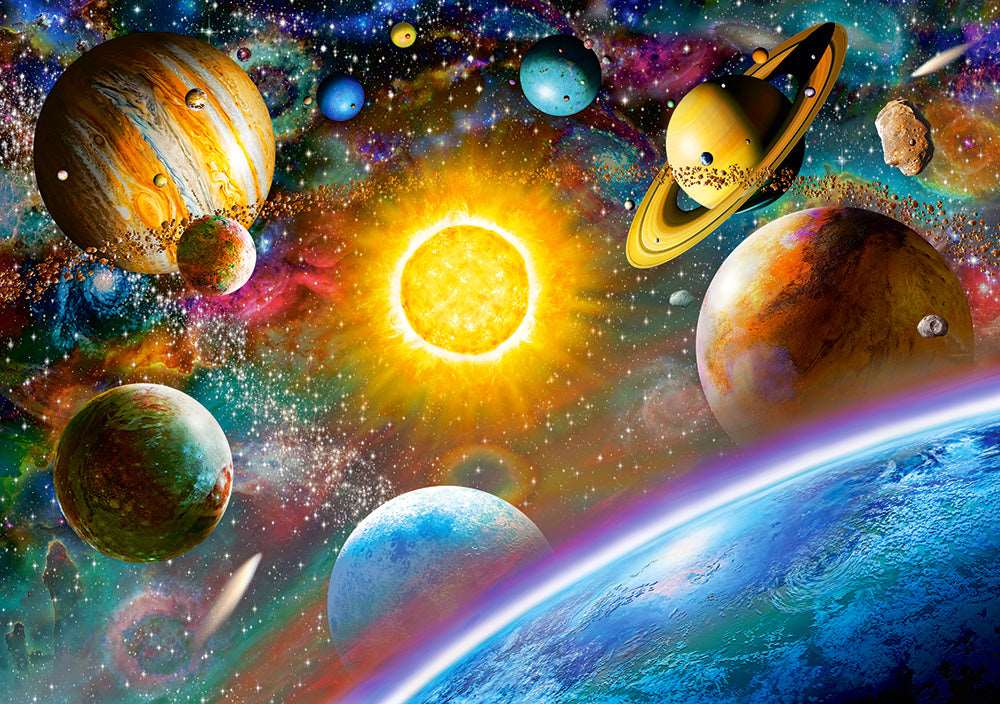 500 piece Jigsaw Puzzle, Outer Space, Solar System Puzzle with Comets, Asteroids and Galaxies, Universe, Adult Puzzles, Castorland B-52158 - Image 2