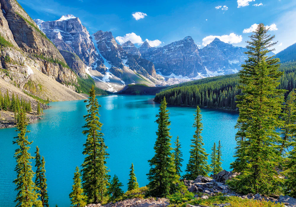 500 Piece Jigsaw Puzzle, Spring at Moraine Lake, Canada, Mountain view, Landscape puzzle, Adult Puzzle, Castorland B-53810 - Image 2
