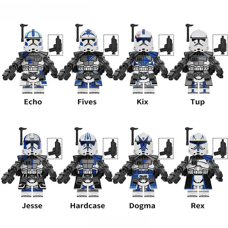 501st Legion Clone troopers Set of 8 | Lego Star Wars Minifigures Custom Toys 1