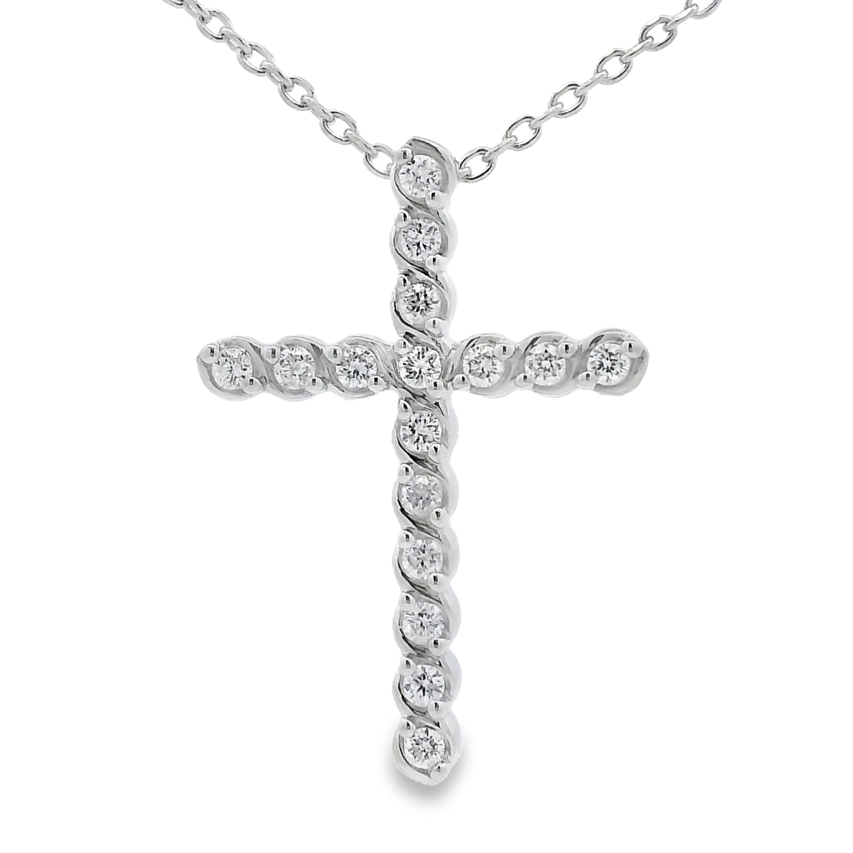 .50ct Cross Religious Pendant Sterling Silver