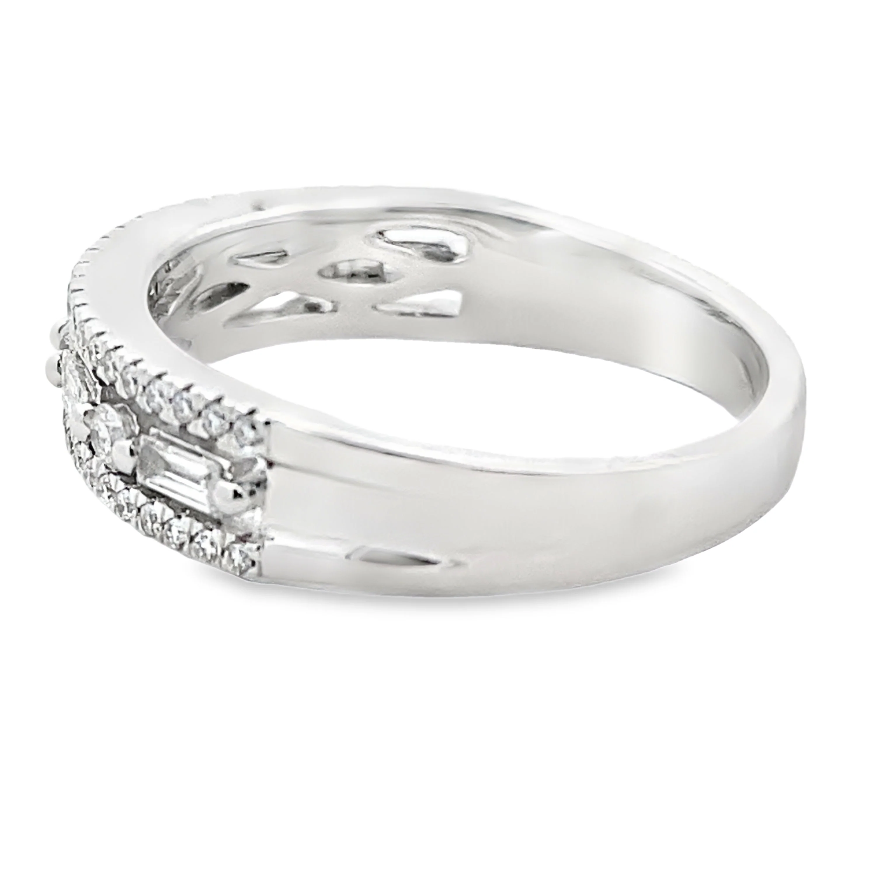 .50ct Diamond Fashion band rings 14KT White Gold - Image 2