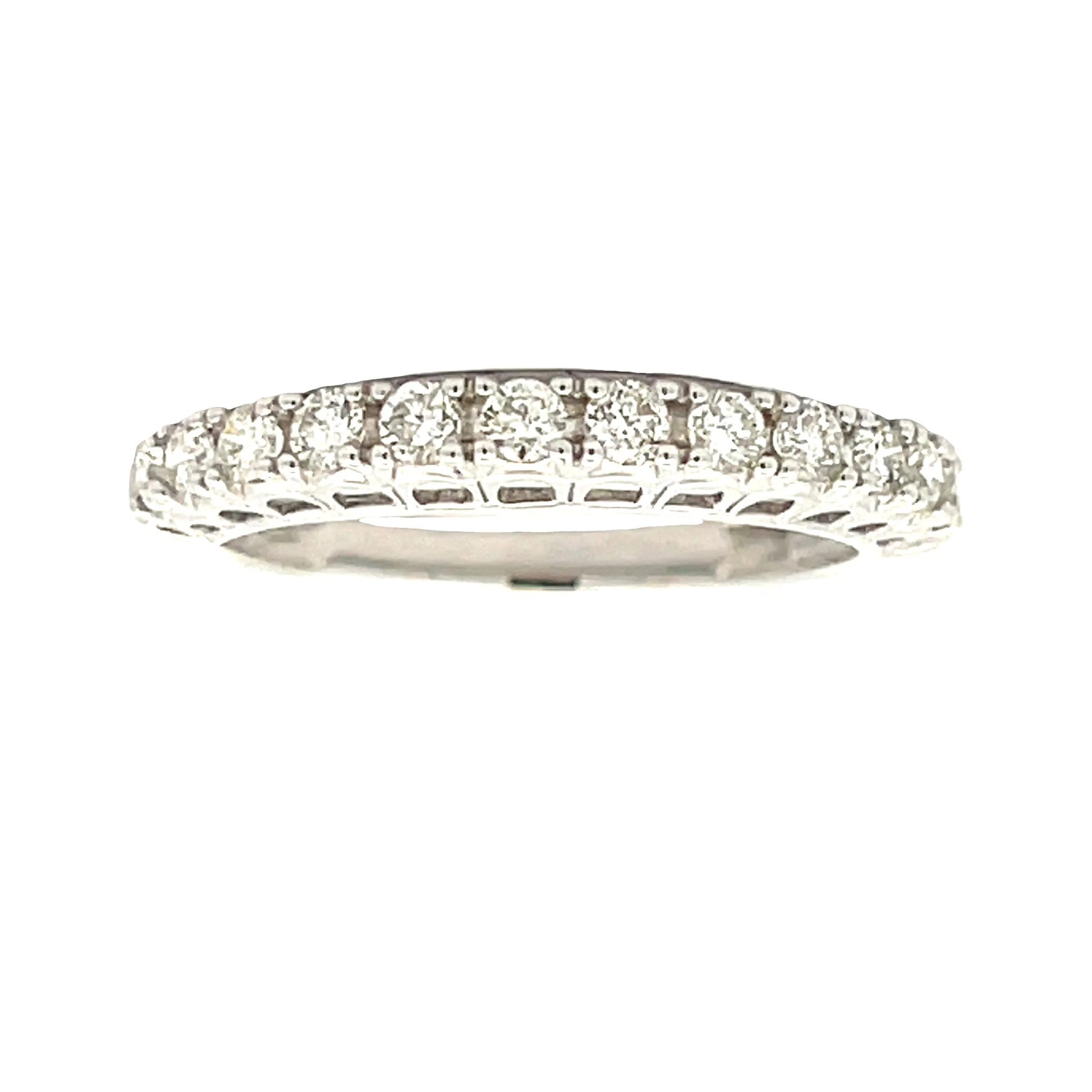.50ct Diamond Wedding Band Ring 14KT White Gold - Image 4