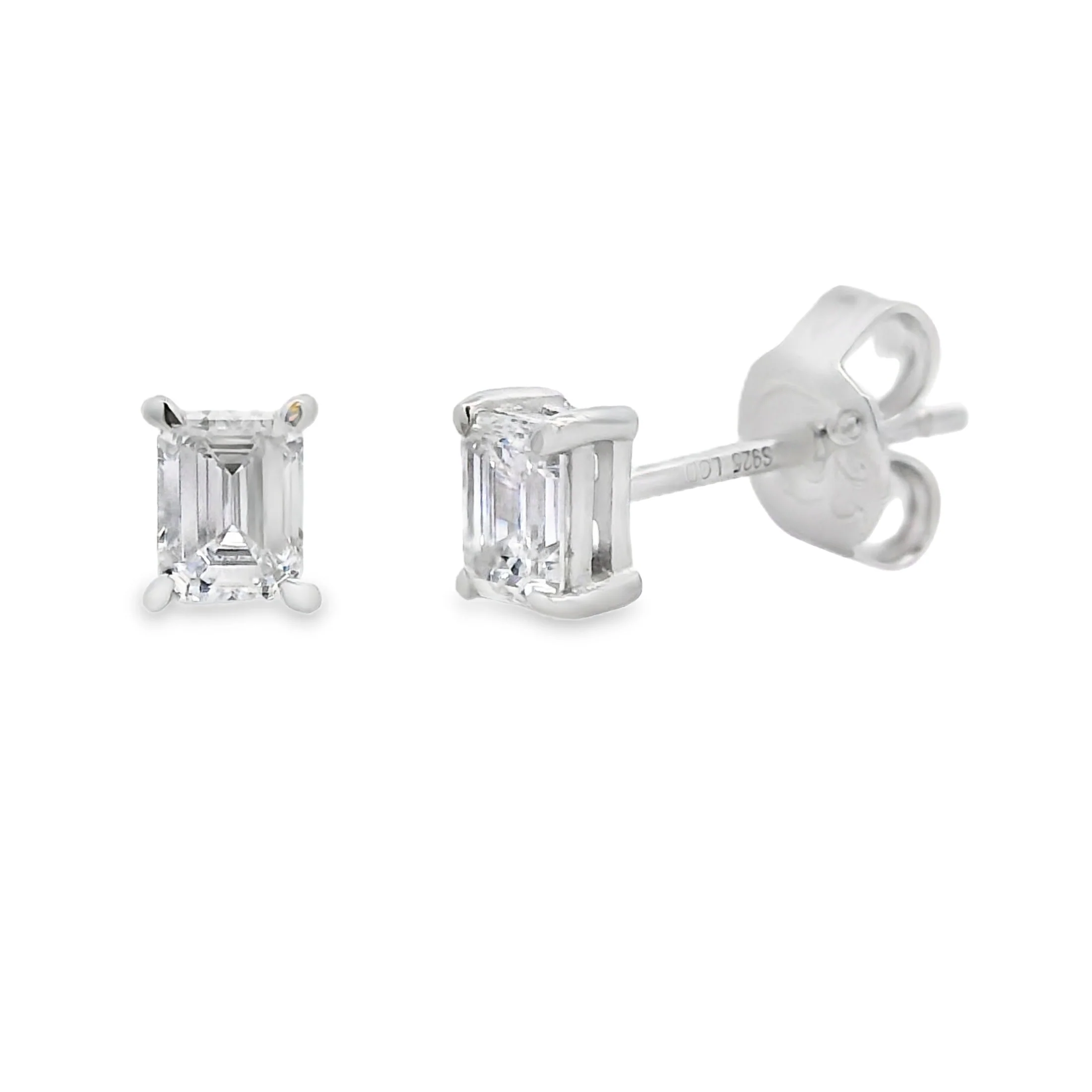 .50ct Lab Grown Diamond Stud Earrings Sterling Silver