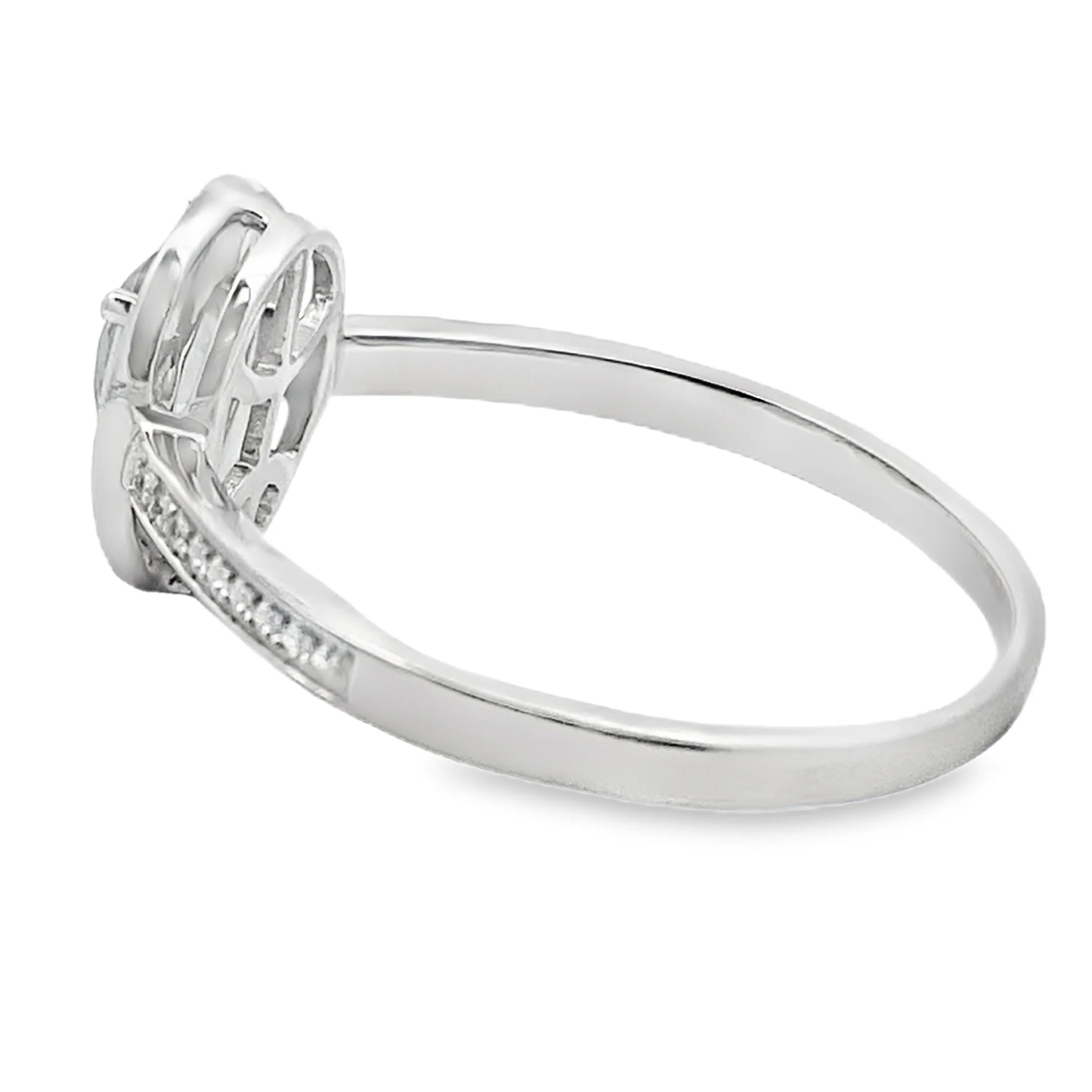 .50ct Mystic Fire Topaz Diamond Ring 10KT White Gold - Image 2