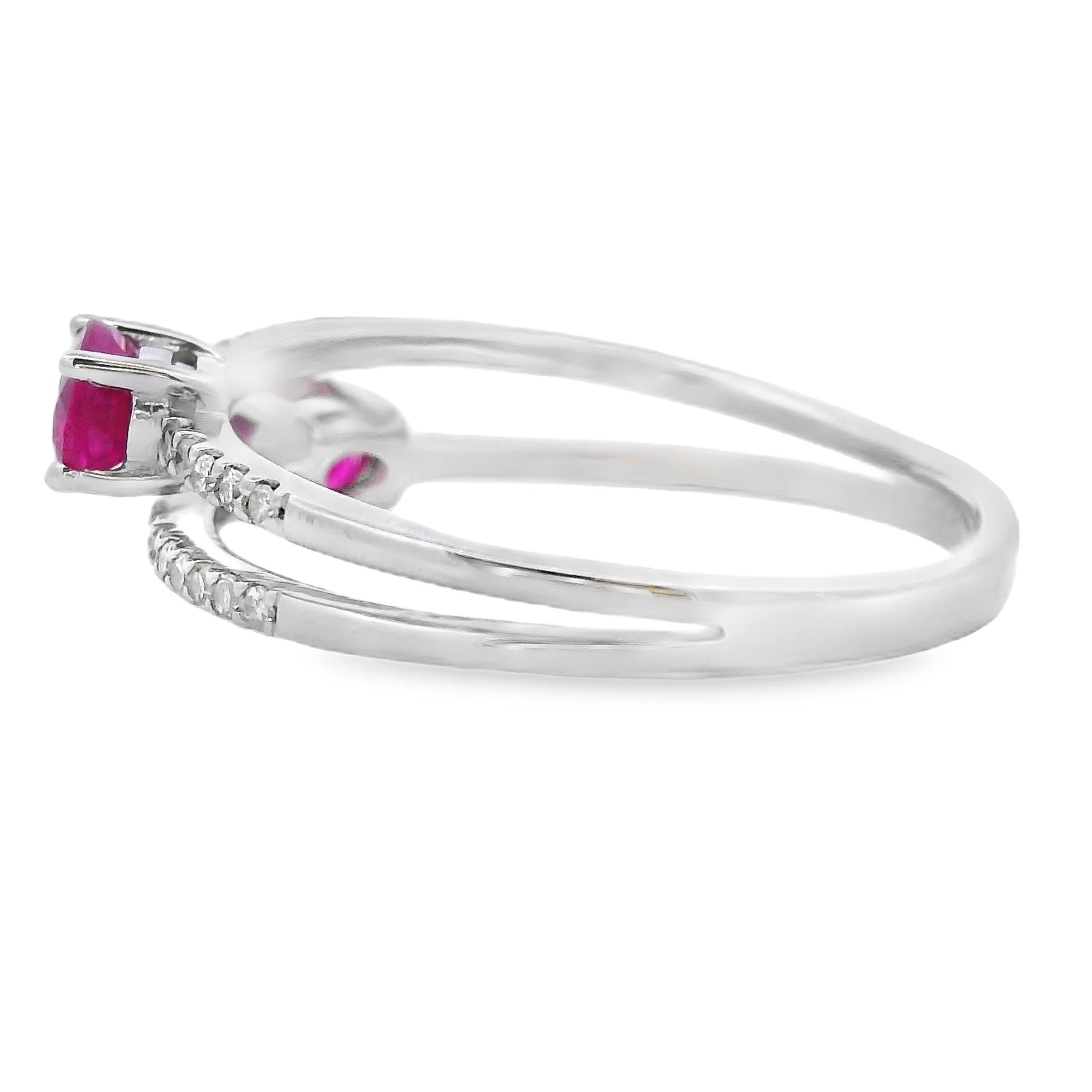 .59ct Ruby Diamond Ring 14KT White Gold - Image 2