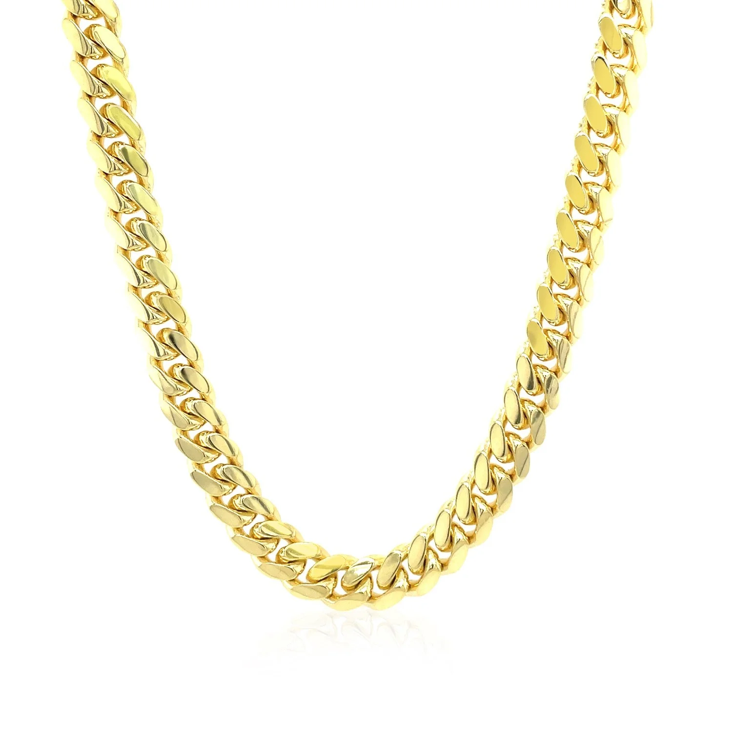 6.0mm 14k Yellow Gold Classic Miami Cuban Solid Chain - Image 6