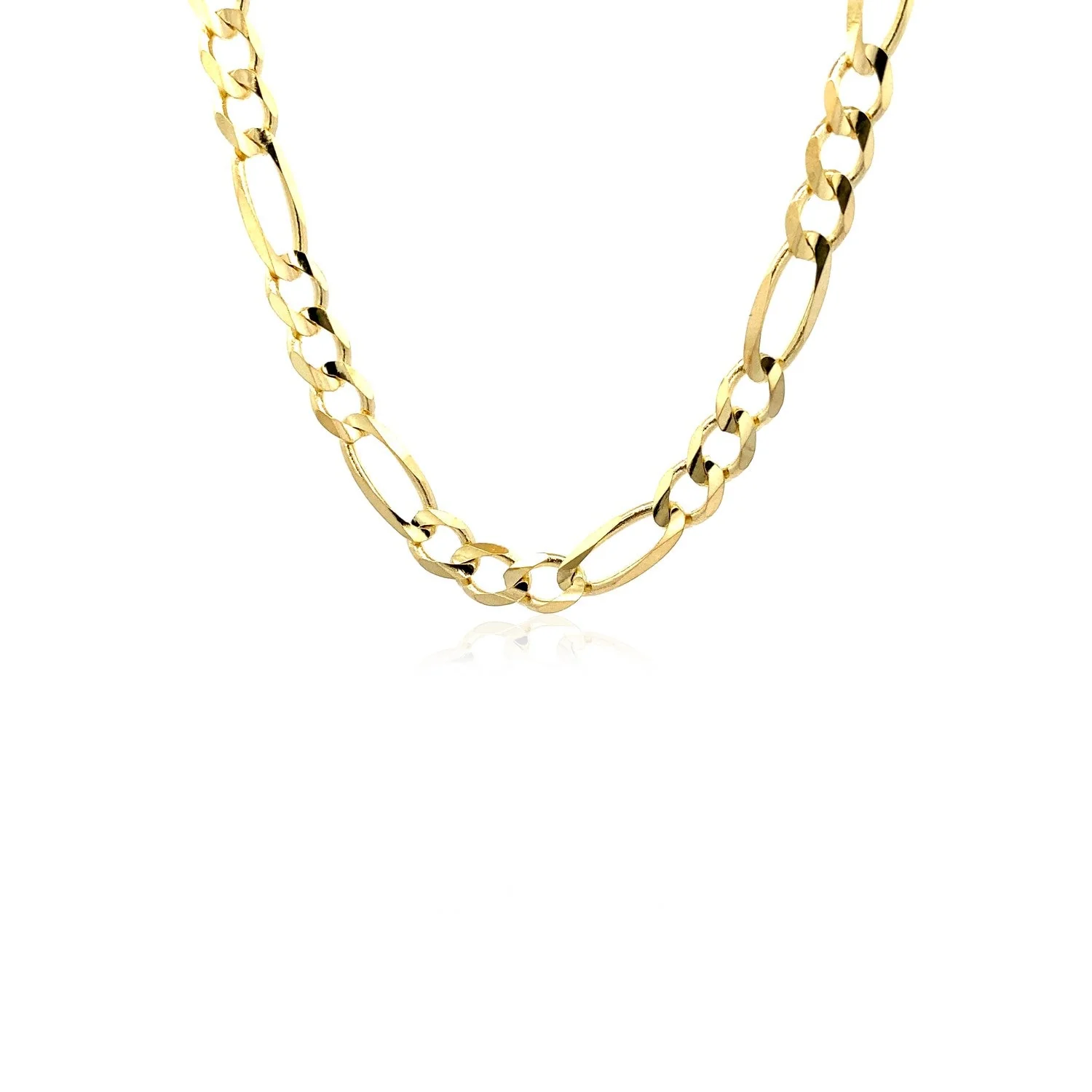 6.0mm 14k Yellow Gold Solid Figaro Chain - Image 6