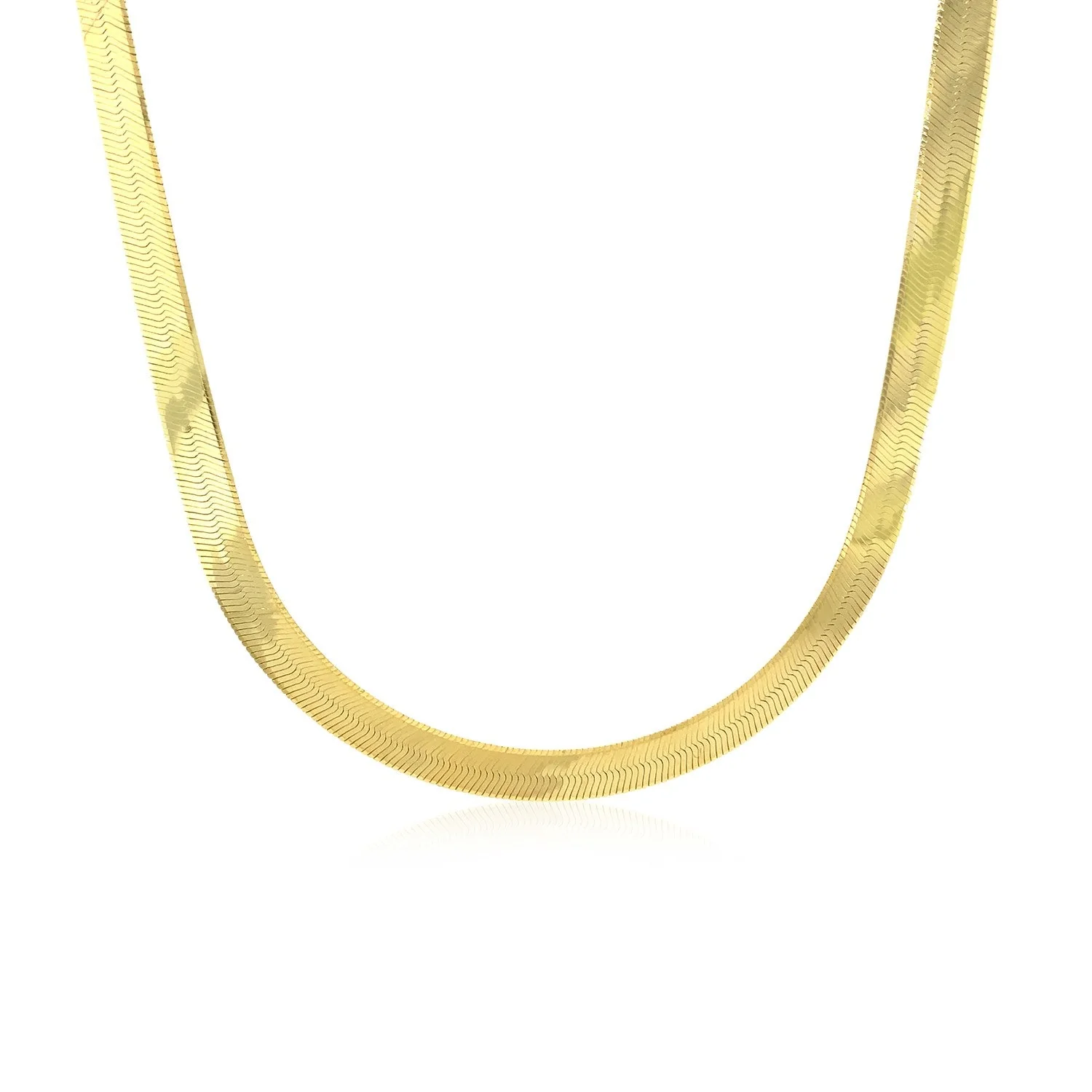 6.0mm 14k Yellow Gold Super Flex Herringbone Chain - Image 5