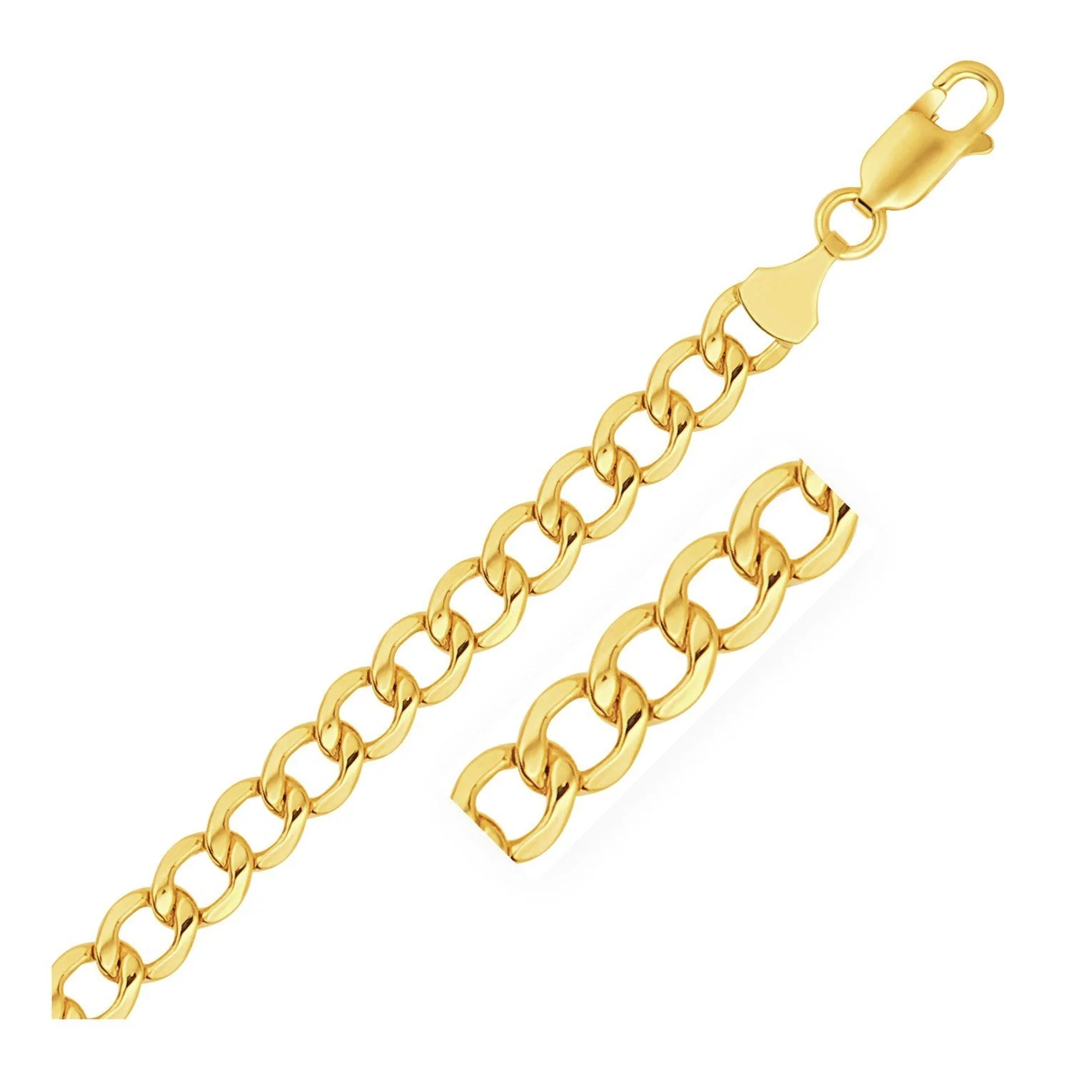 6.1mm 10k Yellow Gold Curb Chain - Image 5