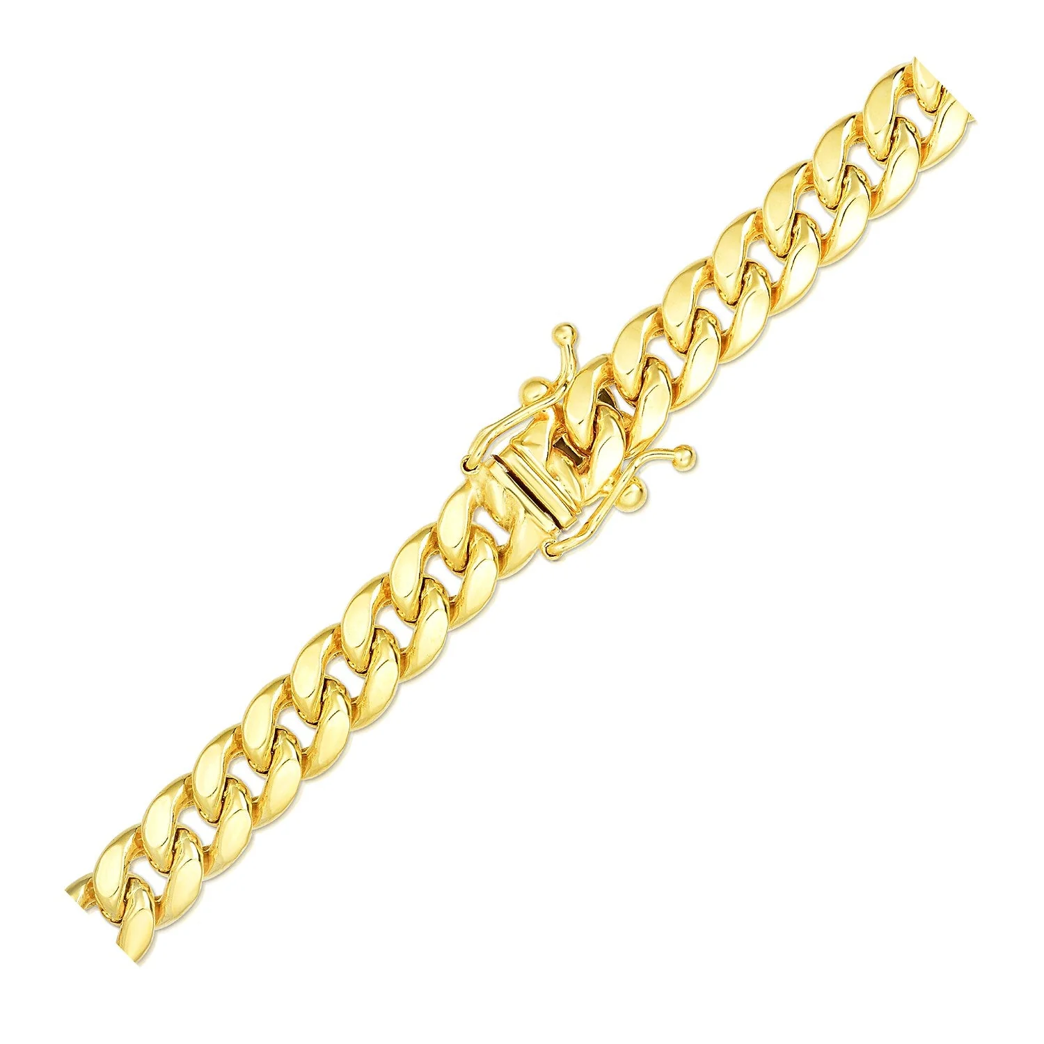 6.1mm 14k Yellow Gold Semi Solid Miami Cuban Bracelet - Image 5