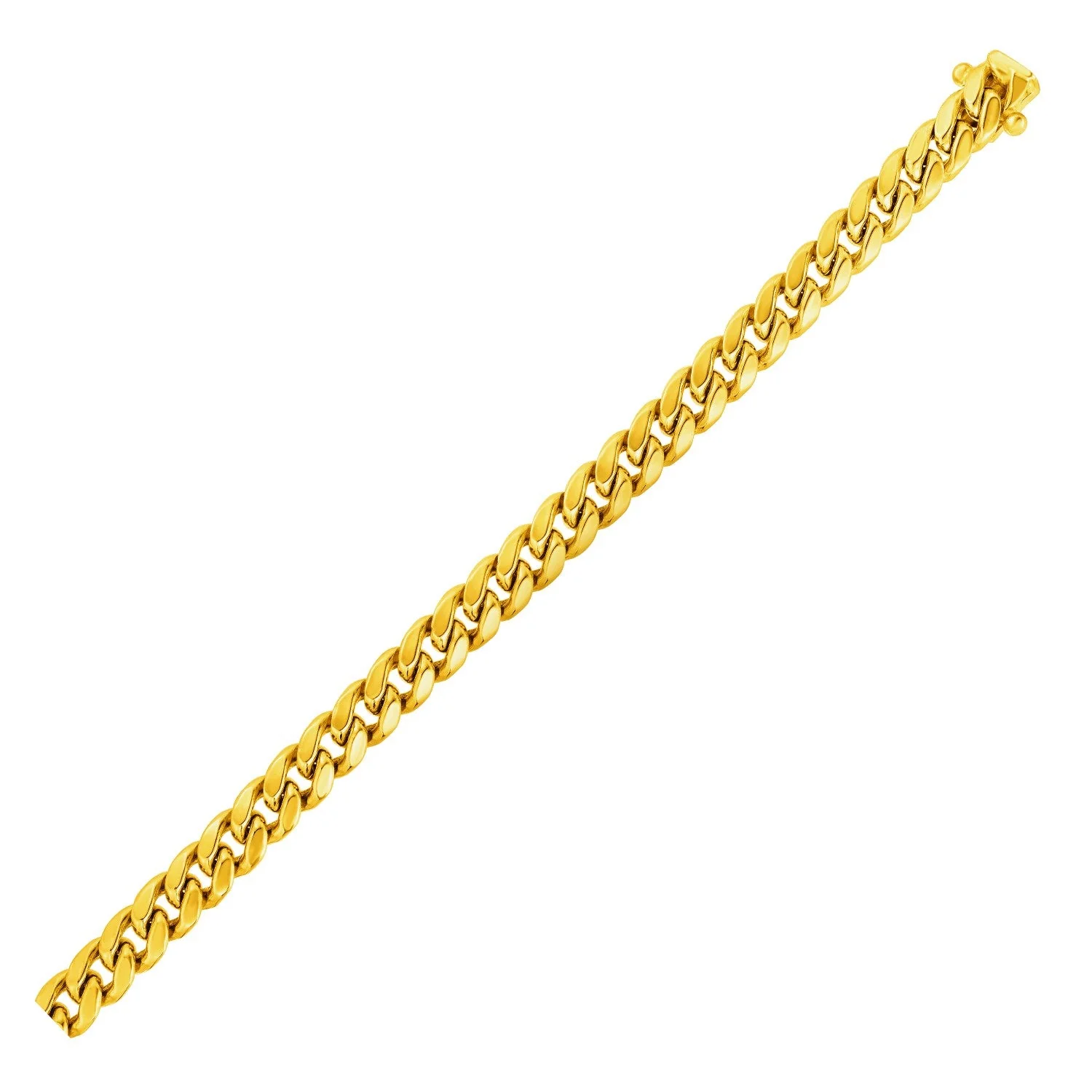 6.1mm 14k Yellow Gold Semi Solid Miami Cuban Chain - Image 5
