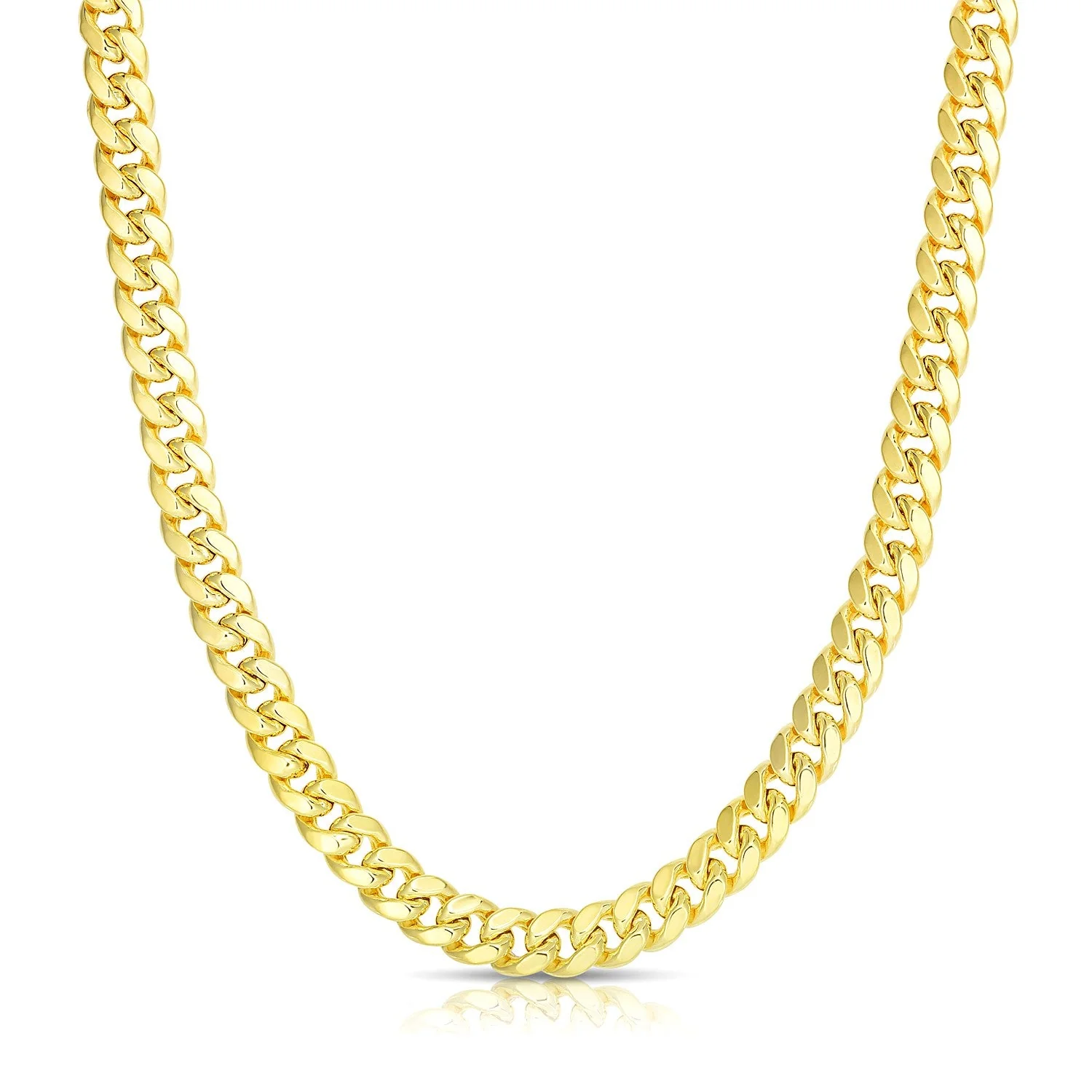 6.1mm 14k Yellow Gold Semi Solid Miami Cuban Chain - Image 6