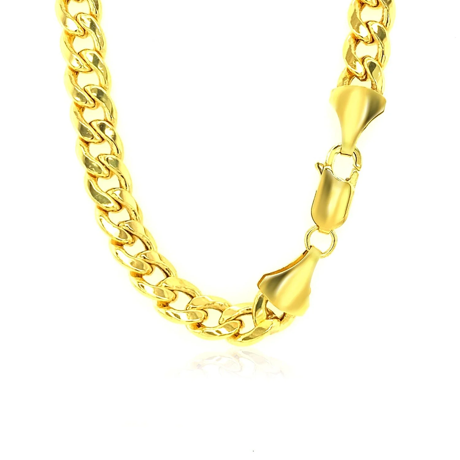 6.5mm 10k Yellow Gold Light Miami Cuban Chain - Image 3